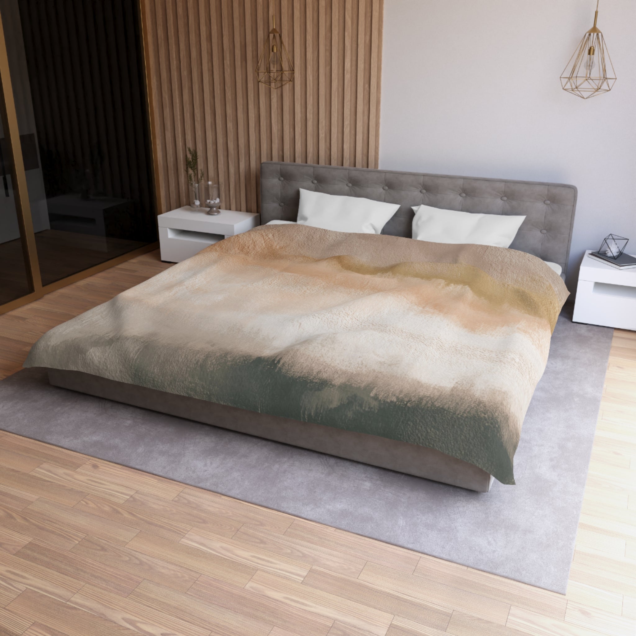 Ombre Duvet, Pillow Cover | Beige Grey Bedroom Decor