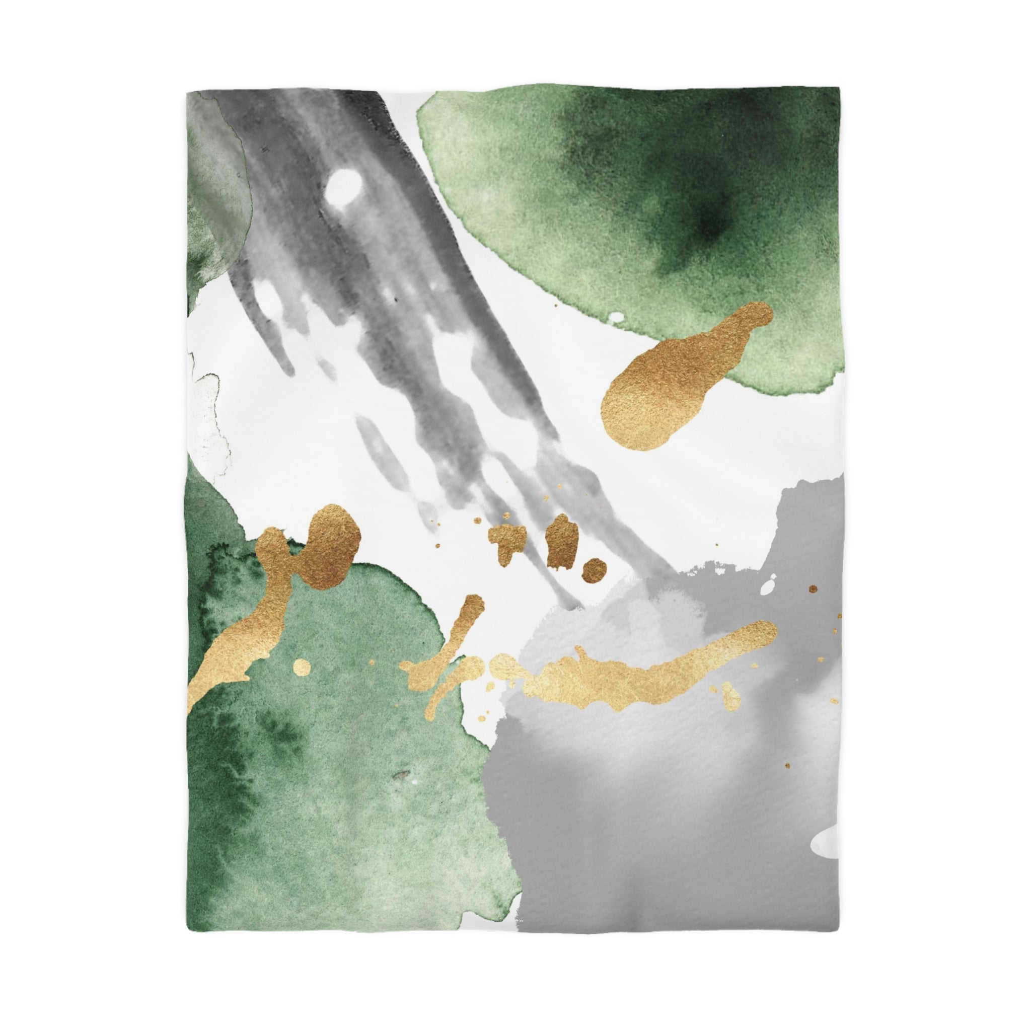 Abstract Duvet Cover | White Green Ombre | Bedroom Decor