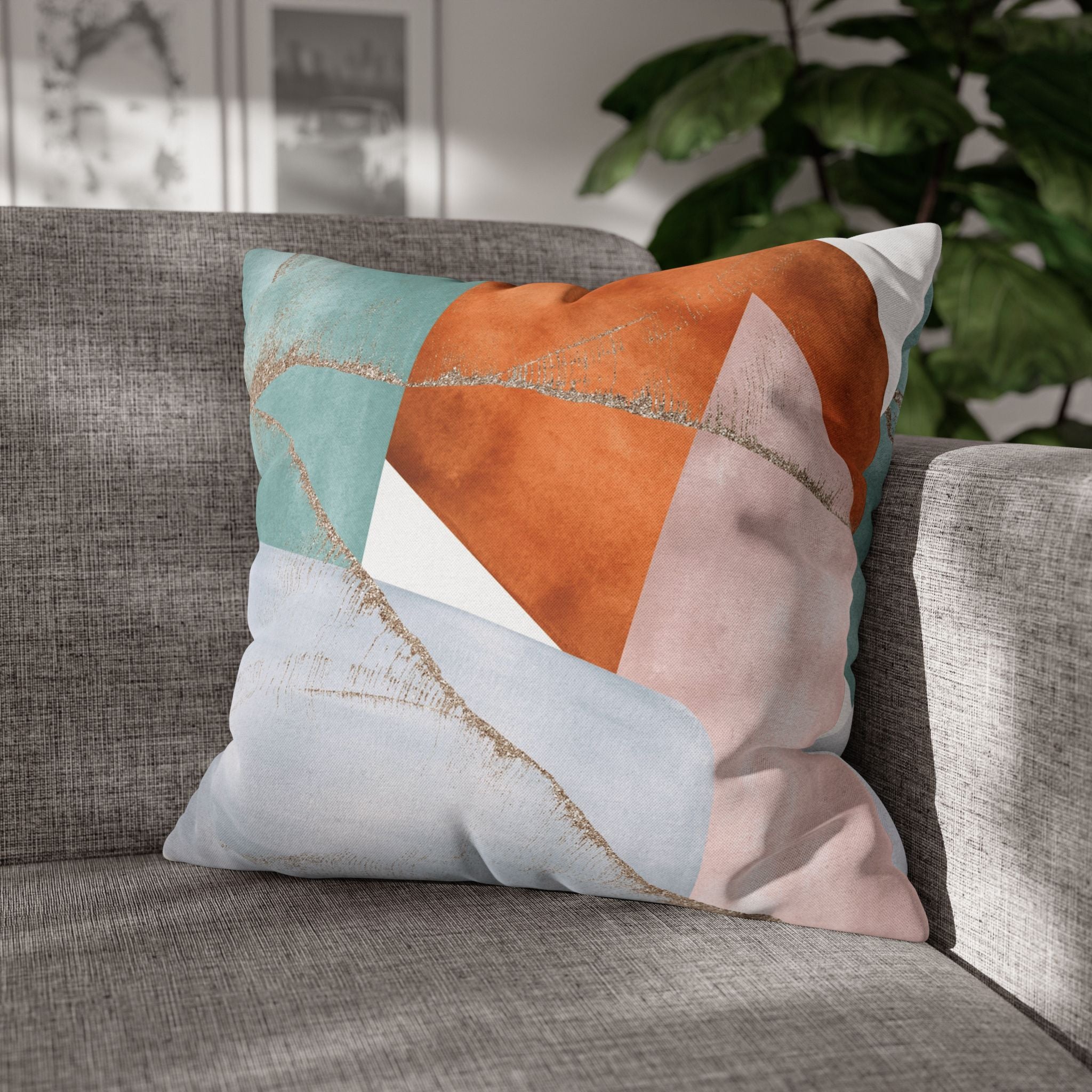Abstract Throw Pillow Cover, Watercolor Modern Organic Decor Cushion