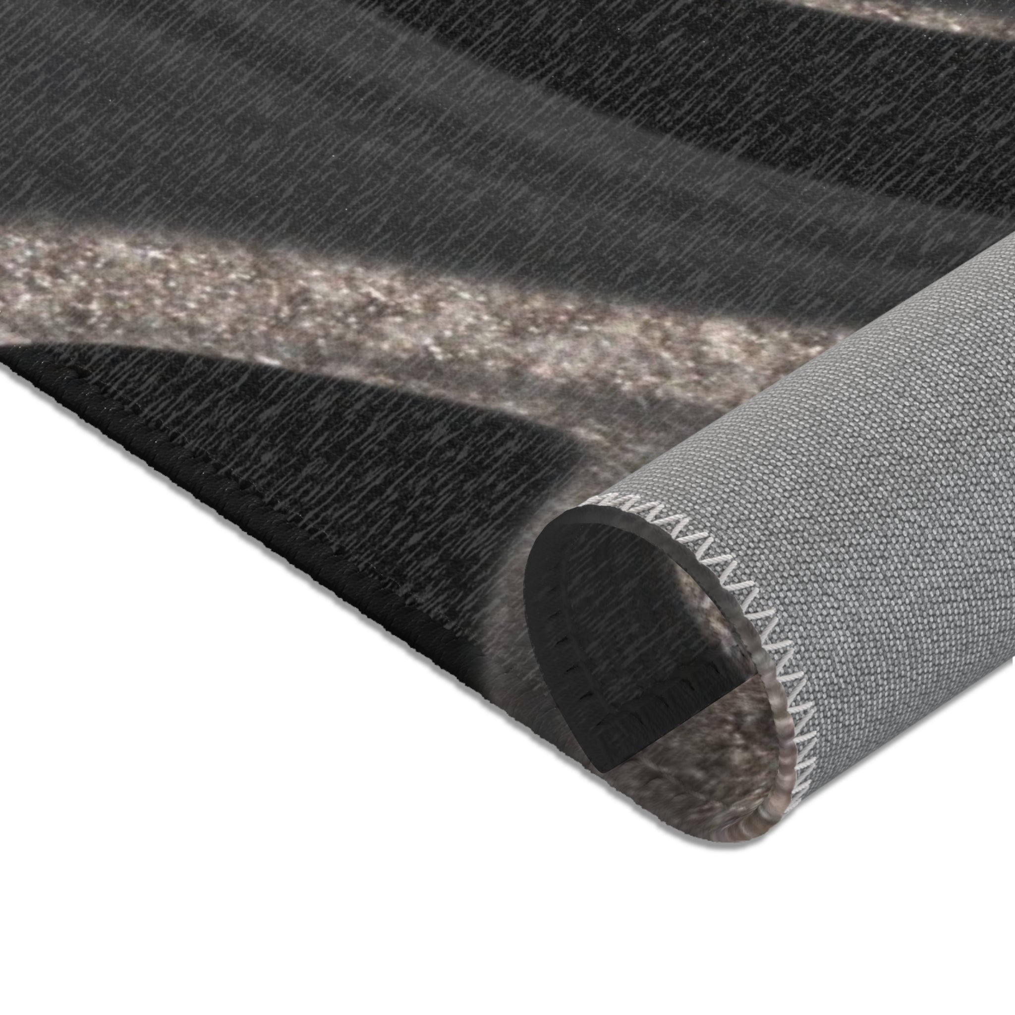 Abstract Large Area Rug | Modern Rug, Black Grey White