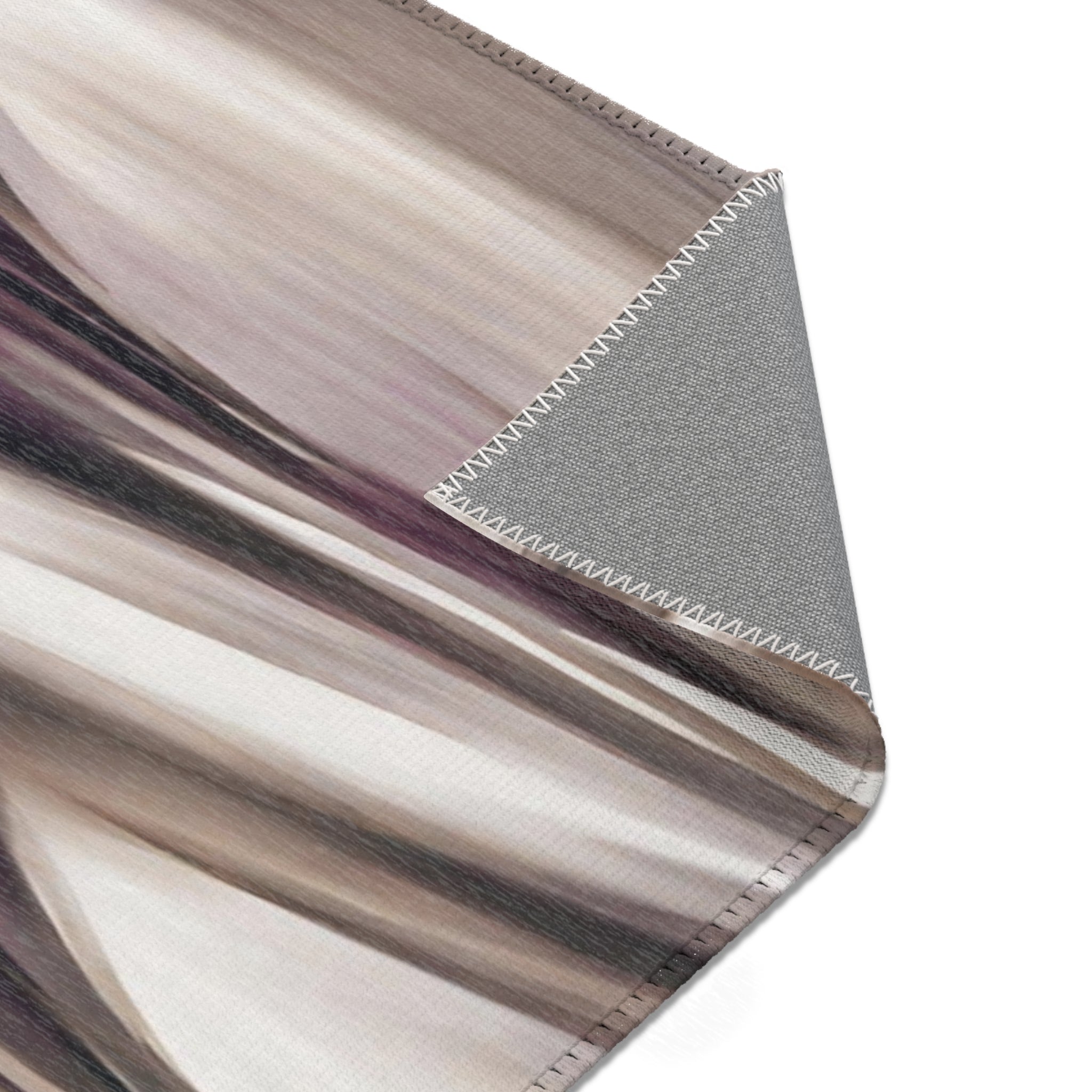 Abstract Large Area Rug | Brown Beige Purple Ombre