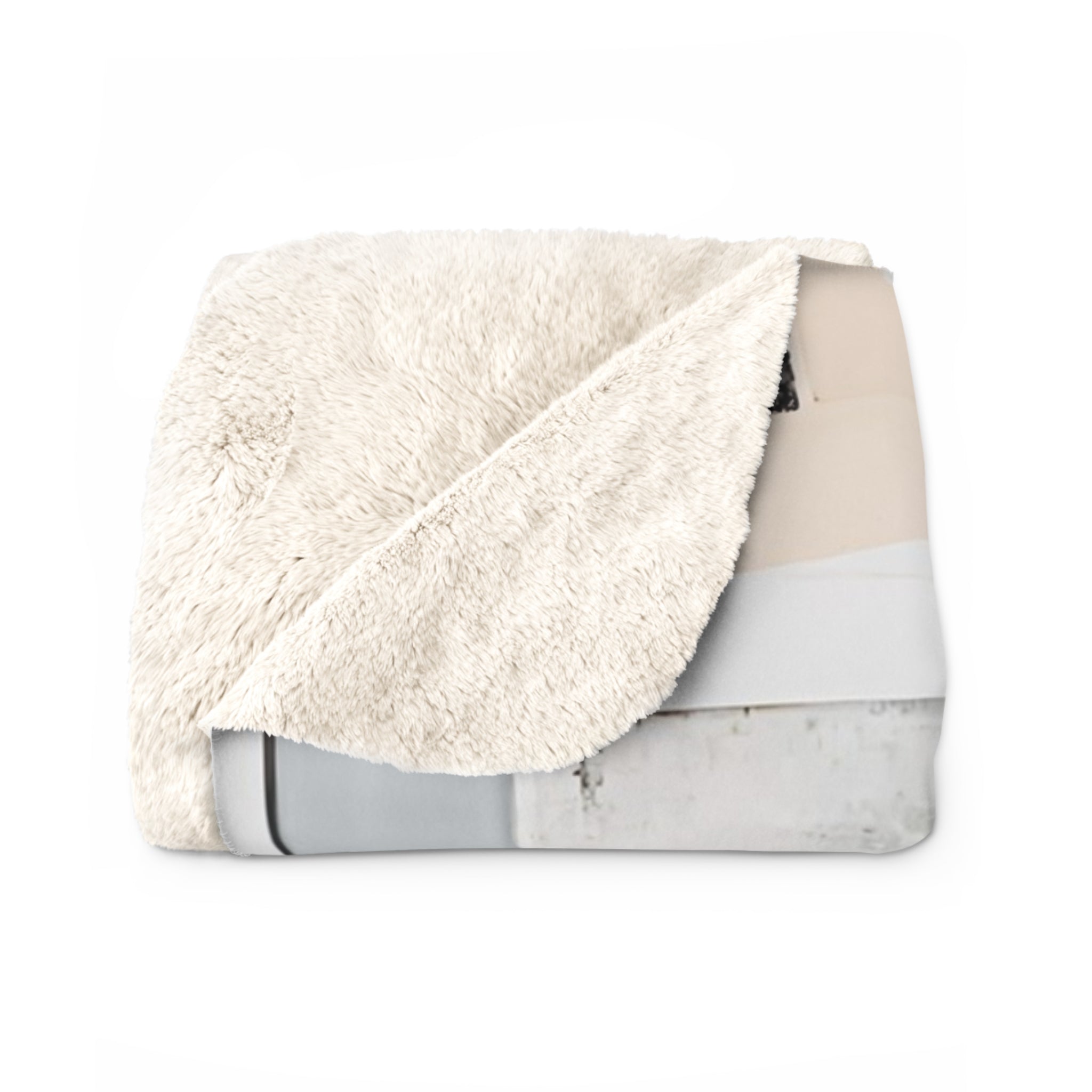 Comfy Accent Blanket | Abstract Beige Grey Black White