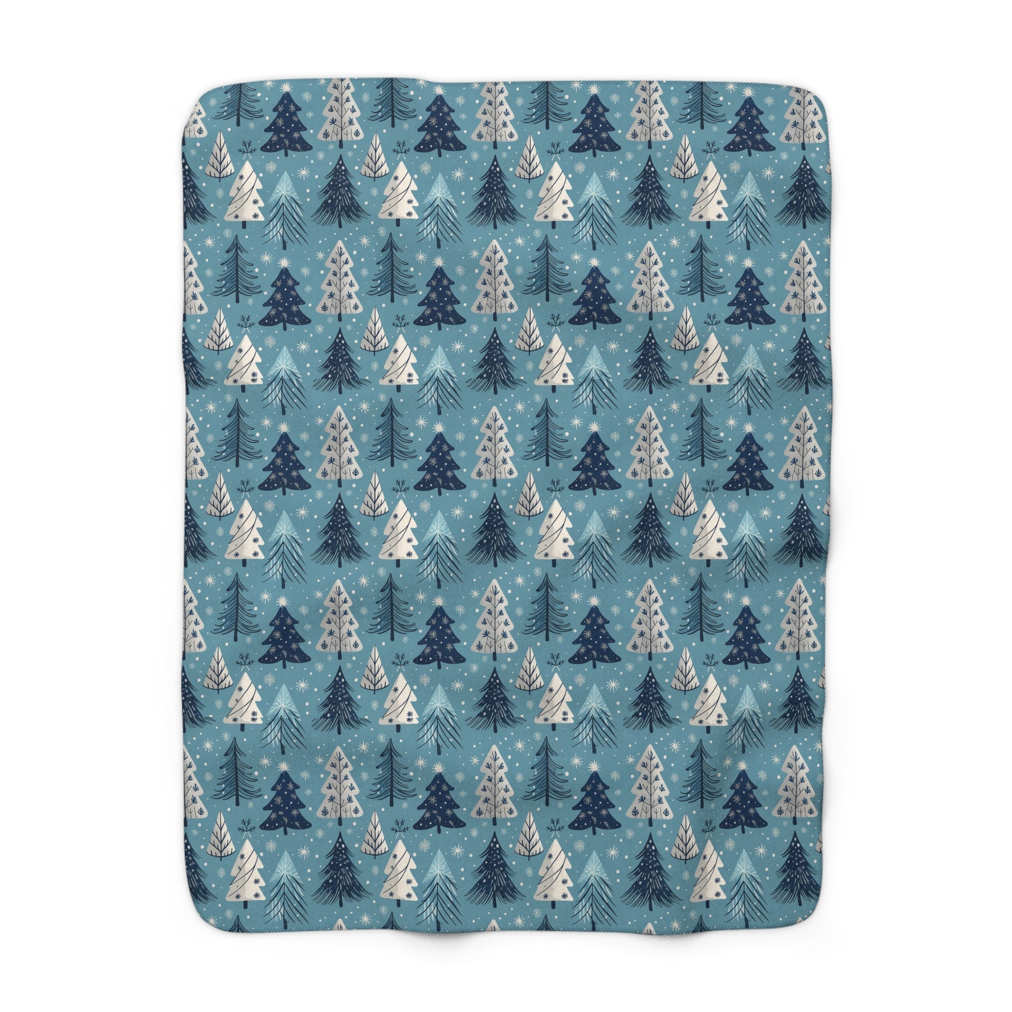 Holidays Throw Blanket | Blue Christmas Trees