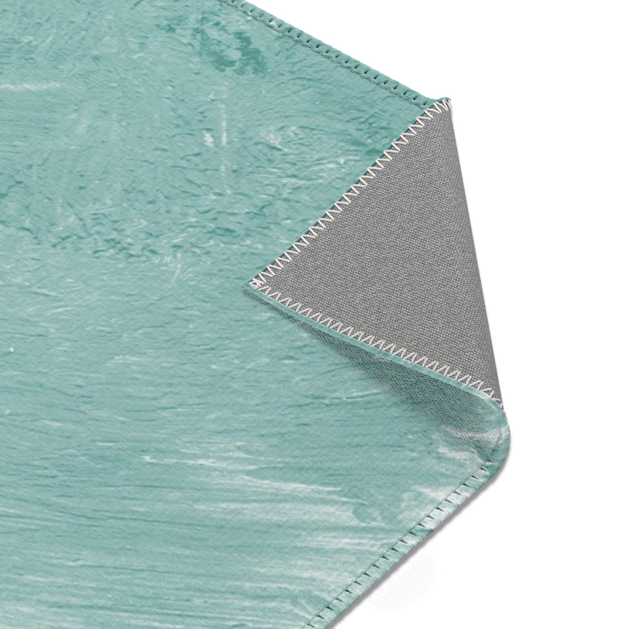 Abstract Area Rug | Mint Green Paint