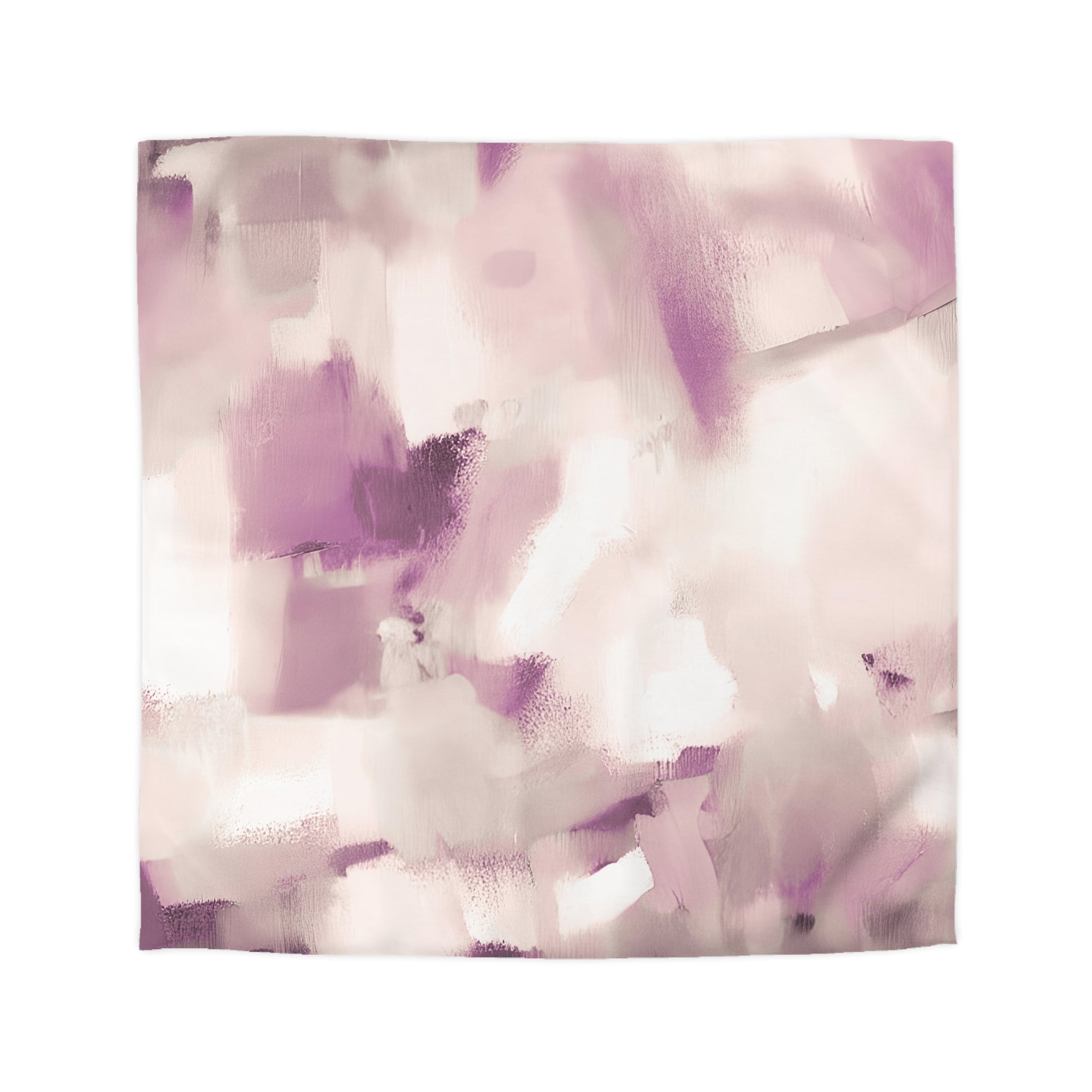 Abstract Duvet, Pillow Cover | White Beige Mauve Bedroom Decor