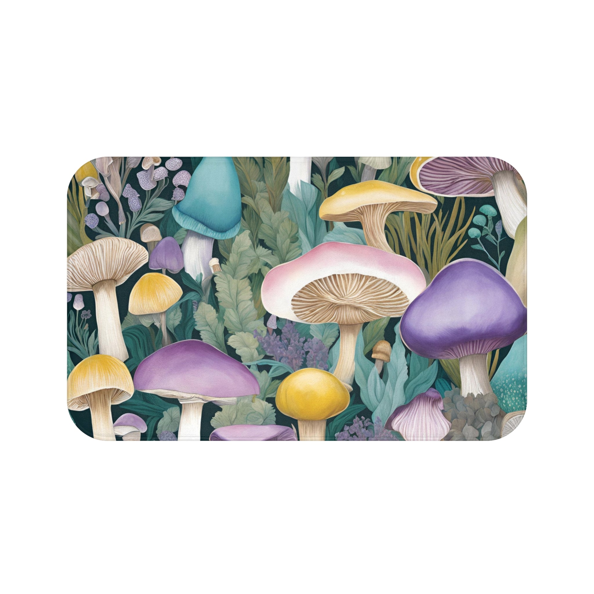 Mushrooms Bath Mat | Colorful Funky, Shabby Core