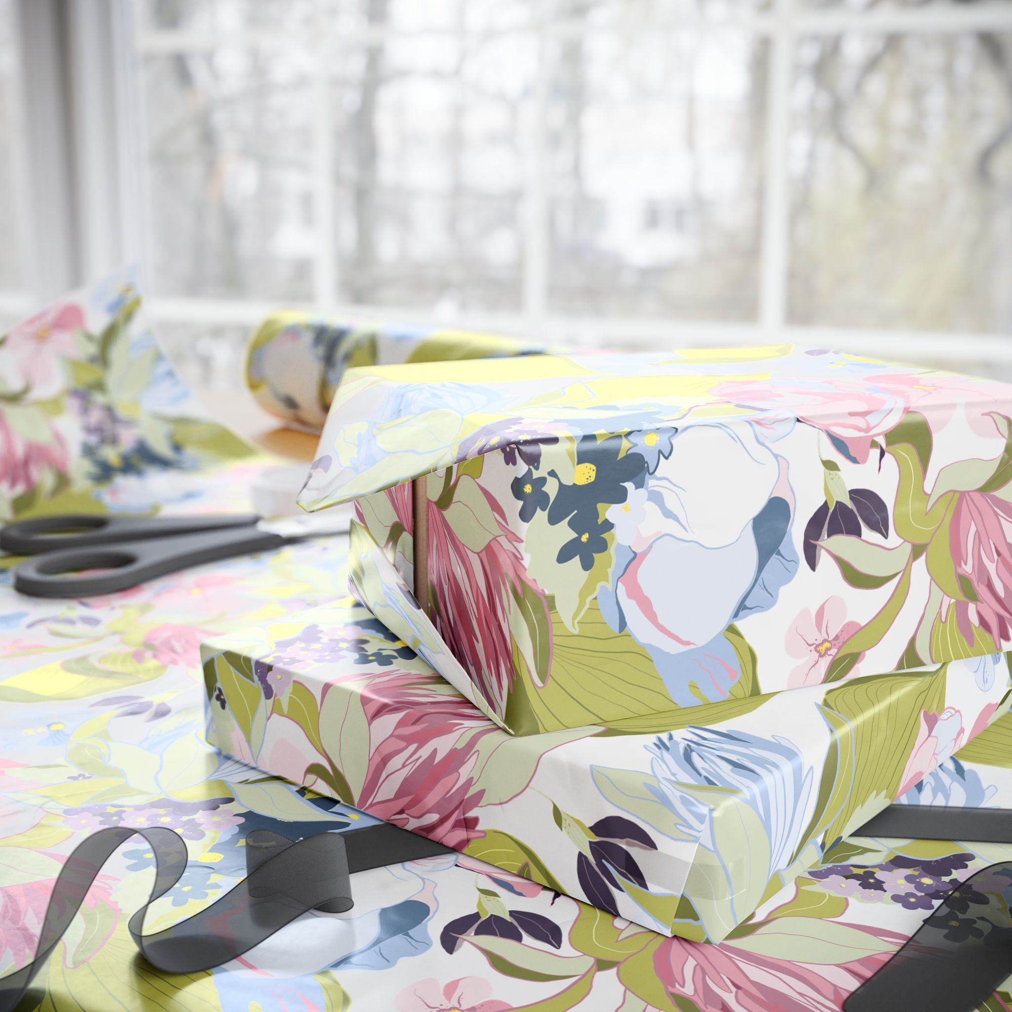 Floral Wrapping Paper | Pastel Abstract Garden
