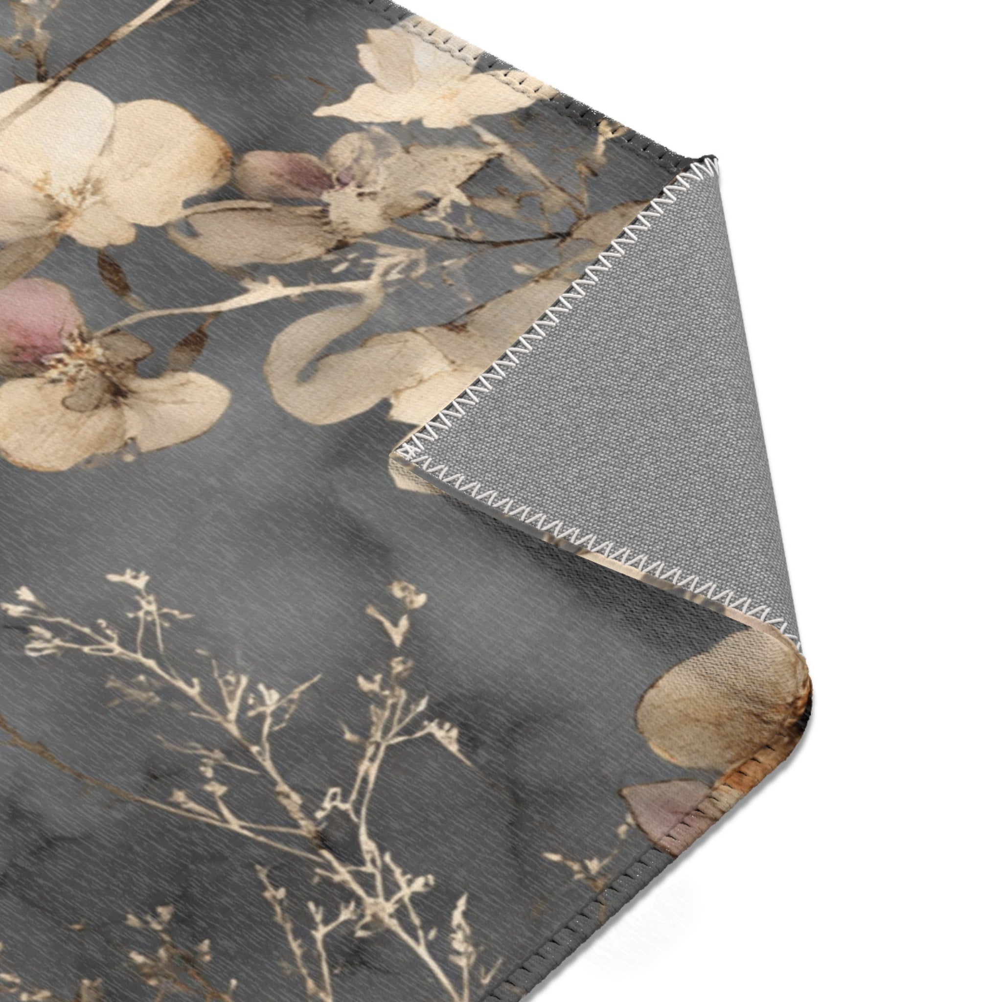 Abstract Area Rug | Floral Grey Beige Watercolor Artsy Rug