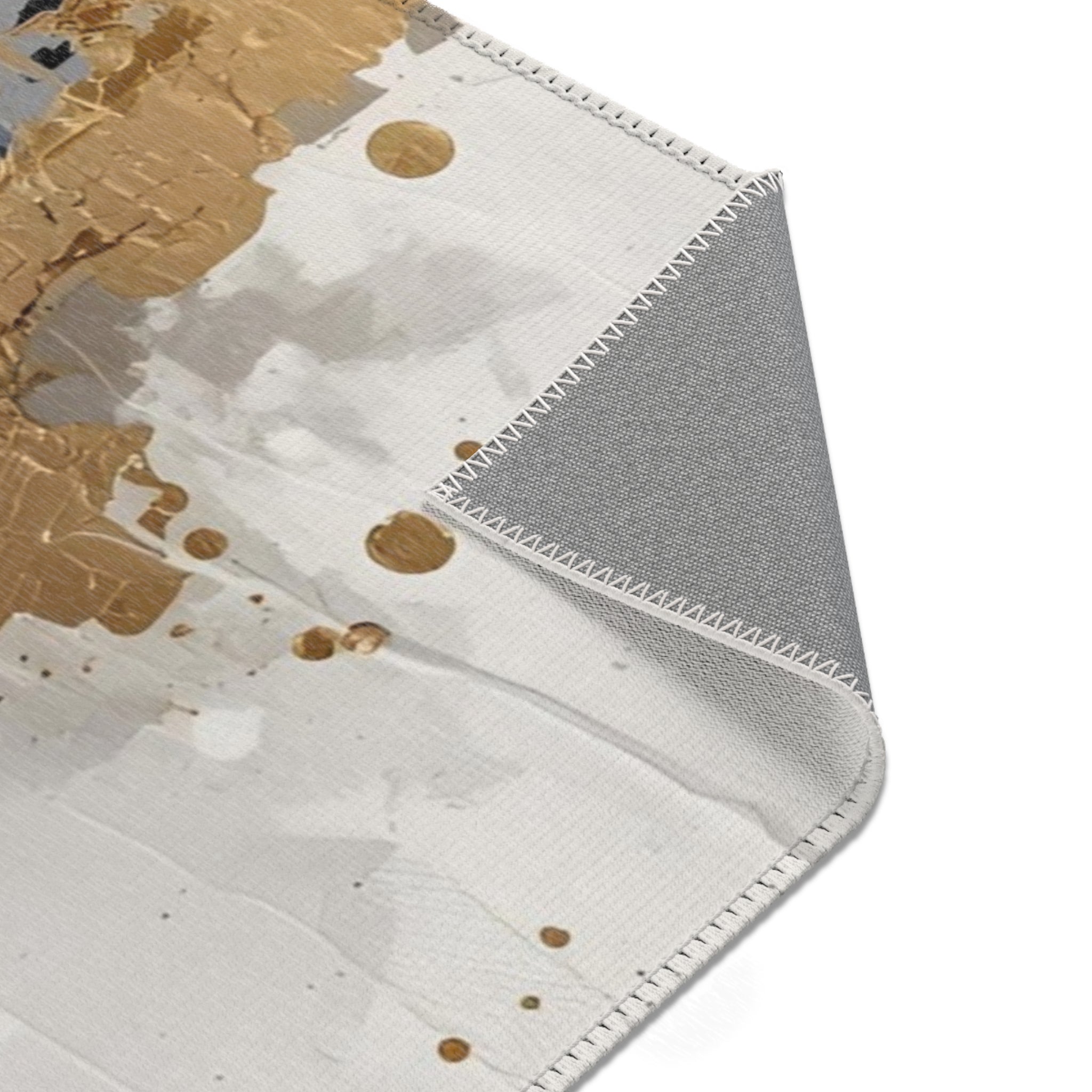 Abstract Area Rug | Blue Grey White, Beige Watercolor