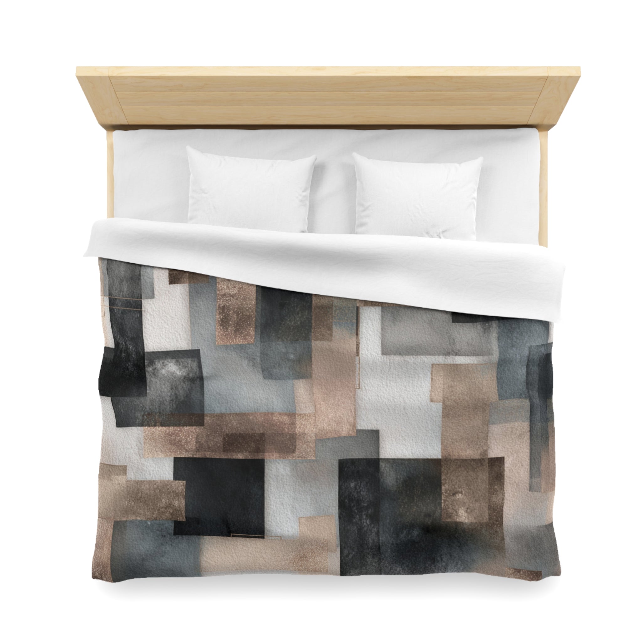 Geometric Duvet, Pillow Cover Set | Earthy Watercolor, Bedroom Set