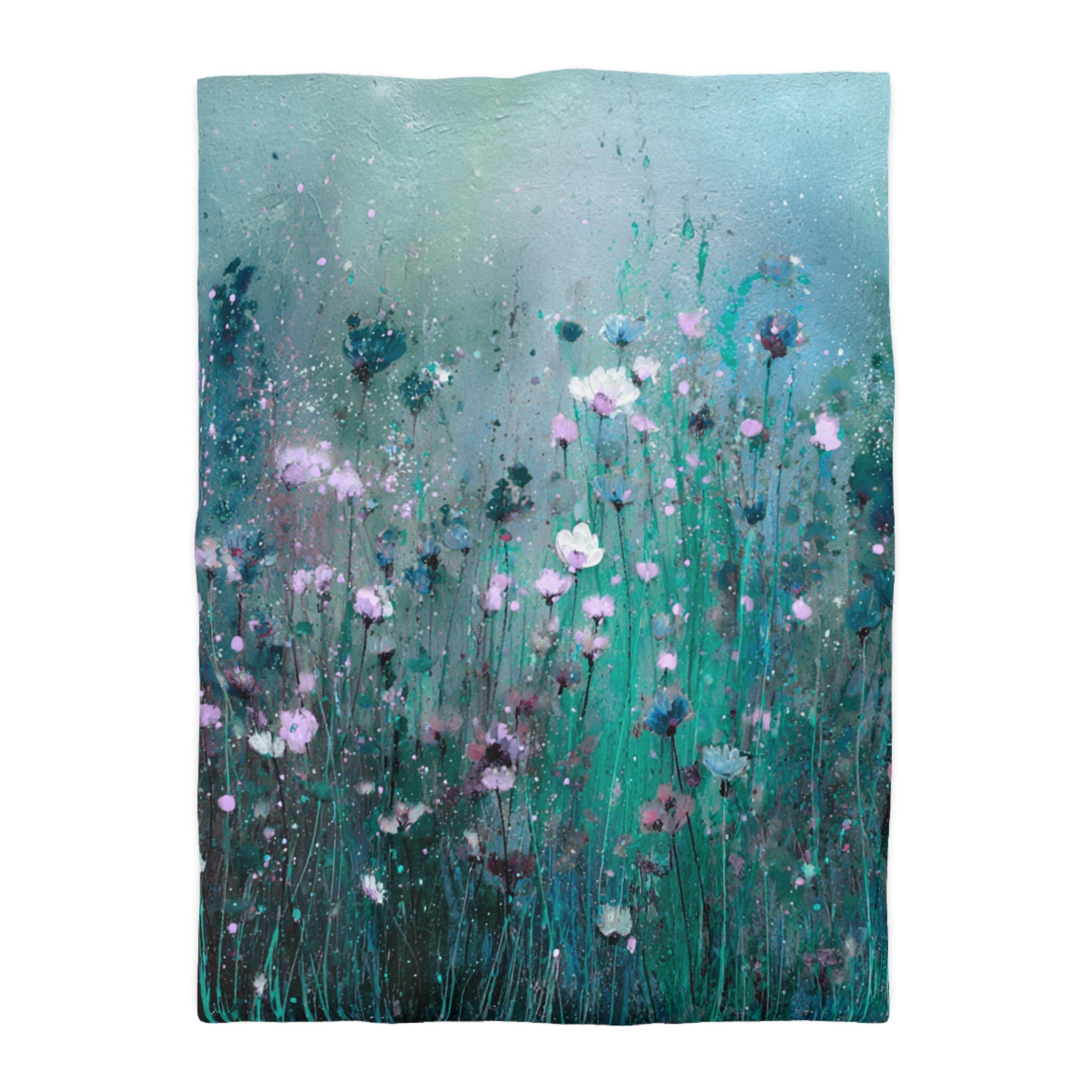 Floral Duvet, Pillow Cover | Teal Green Bedroom Decor