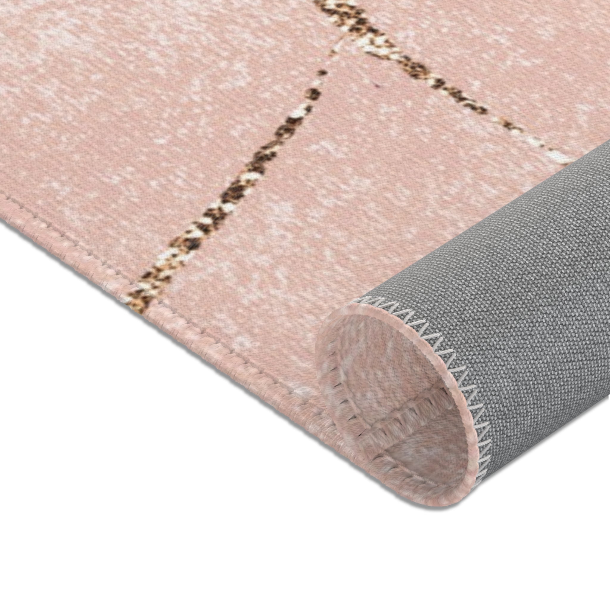 Abstract Area Rug | Watercolor Taupe Blush pink, Burnt Rust