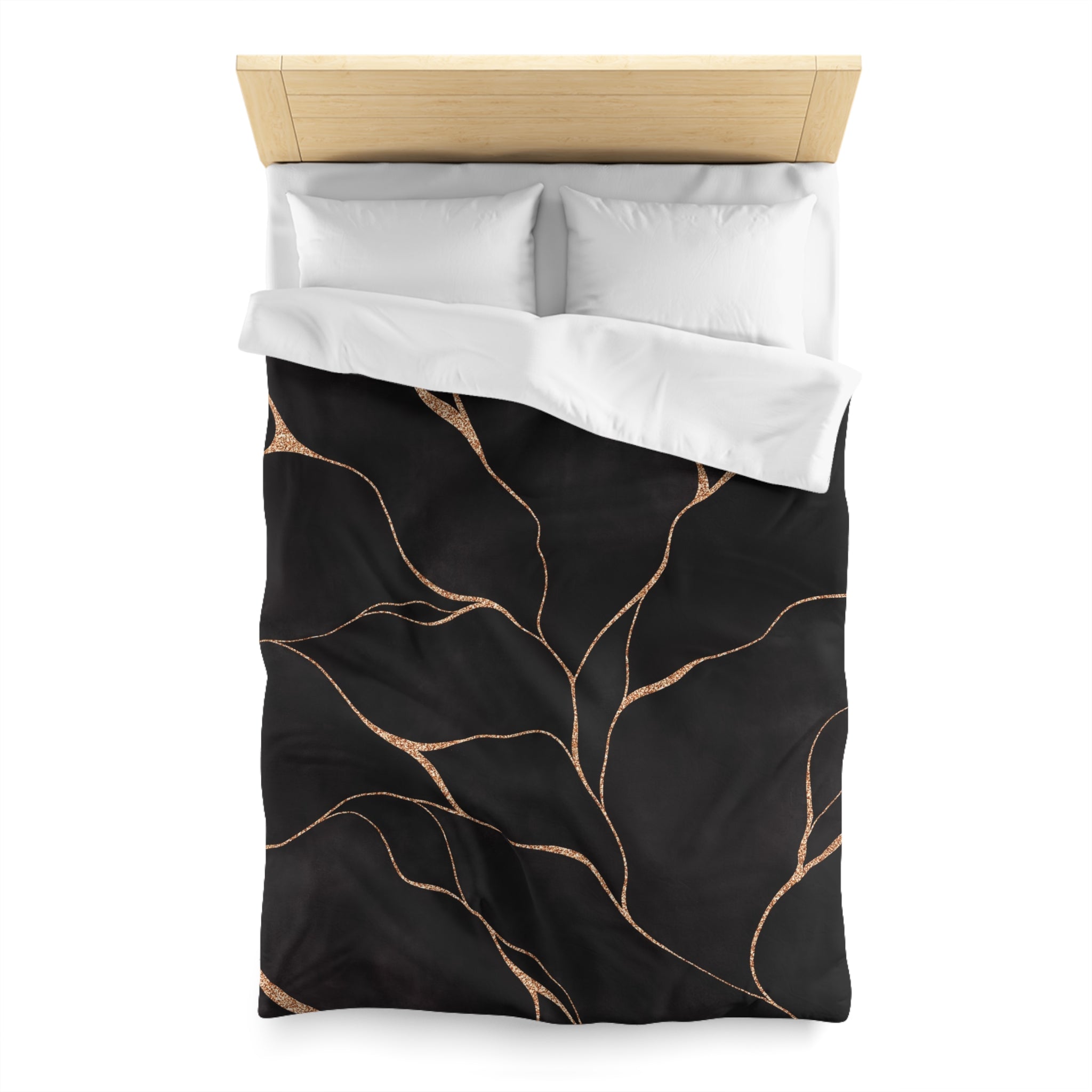Abstract Duvet, Pillow Cover | Dark Grey Beige Bedroom Decor