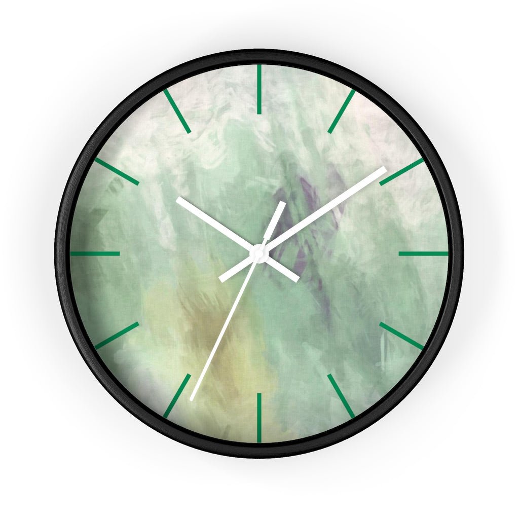 Abstract 10" Wood Wall Clock | Sage Green - Wall Clock