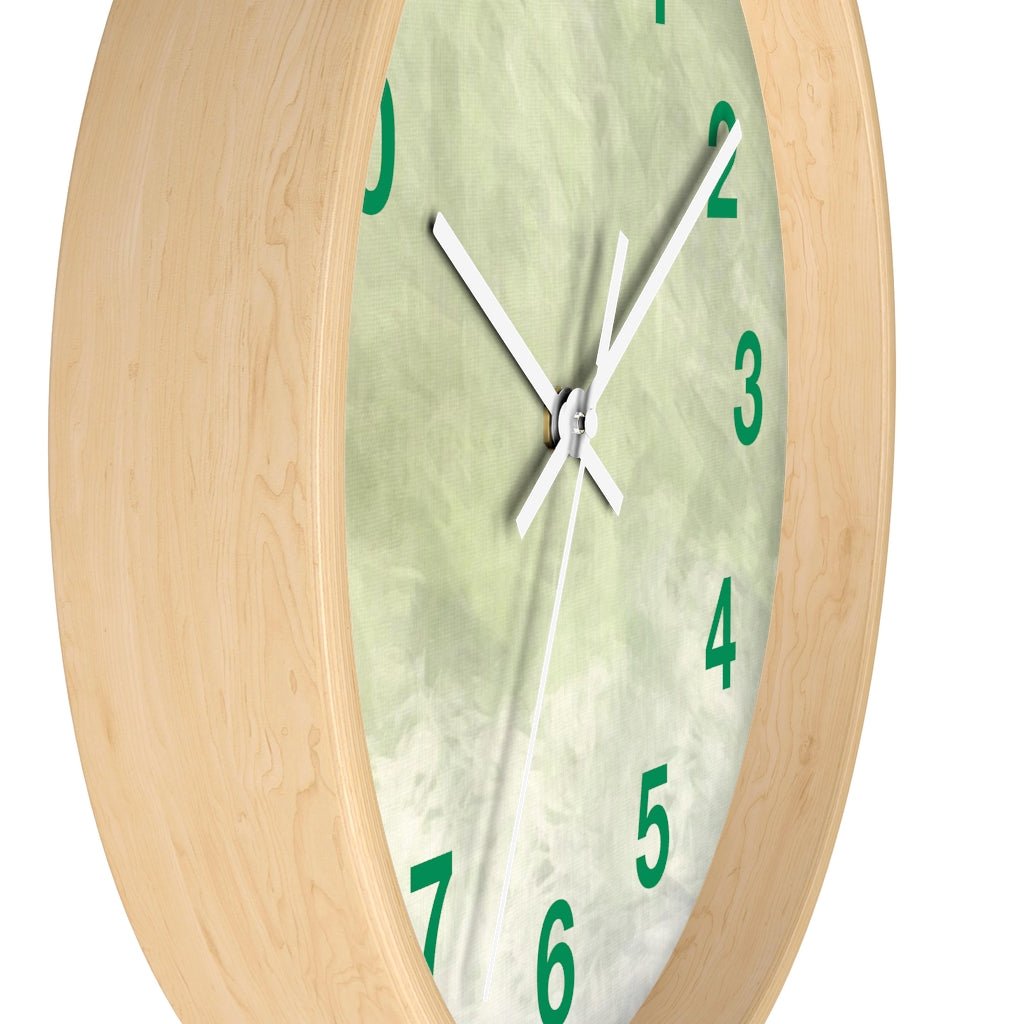 Abstract 10" Wood Wall Clock | Sage Green - Wall Clock