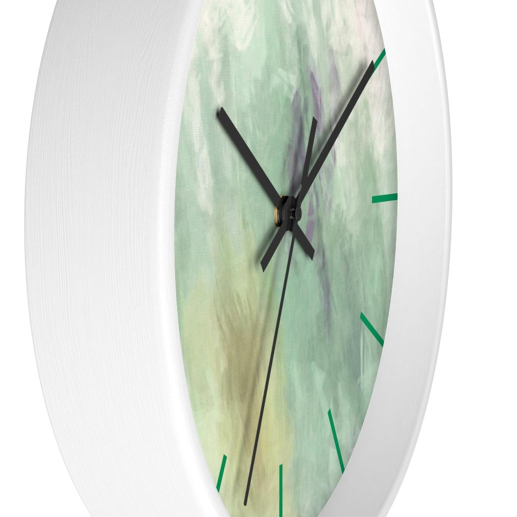 Abstract 10" Wood Wall Clock | Sage Green - Wall Clock