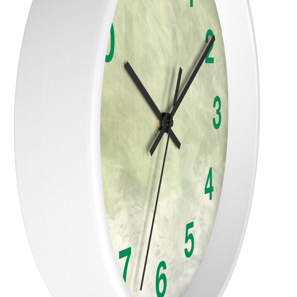 Abstract 10" Wood Wall Clock | Sage Green - Wall Clock