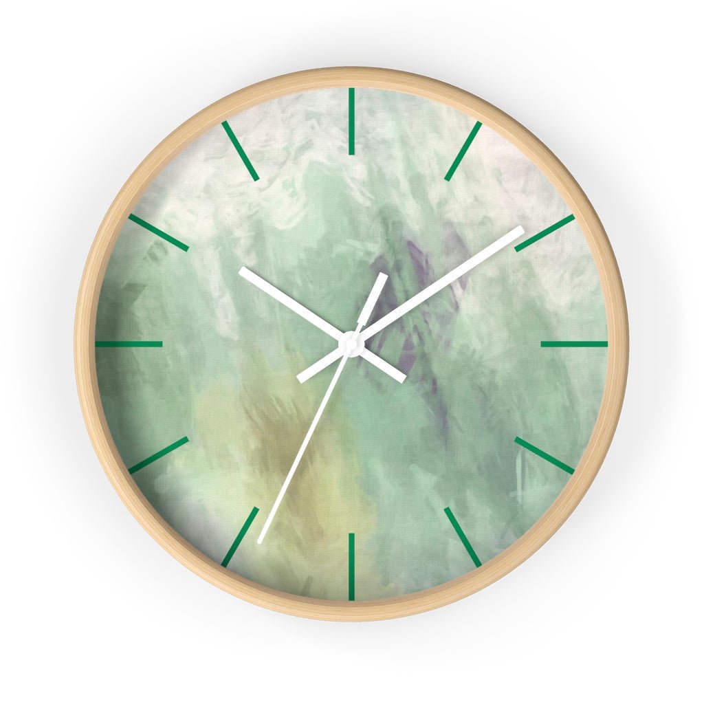 Abstract 10" Wood Wall Clock | Sage Green - Wall Clock