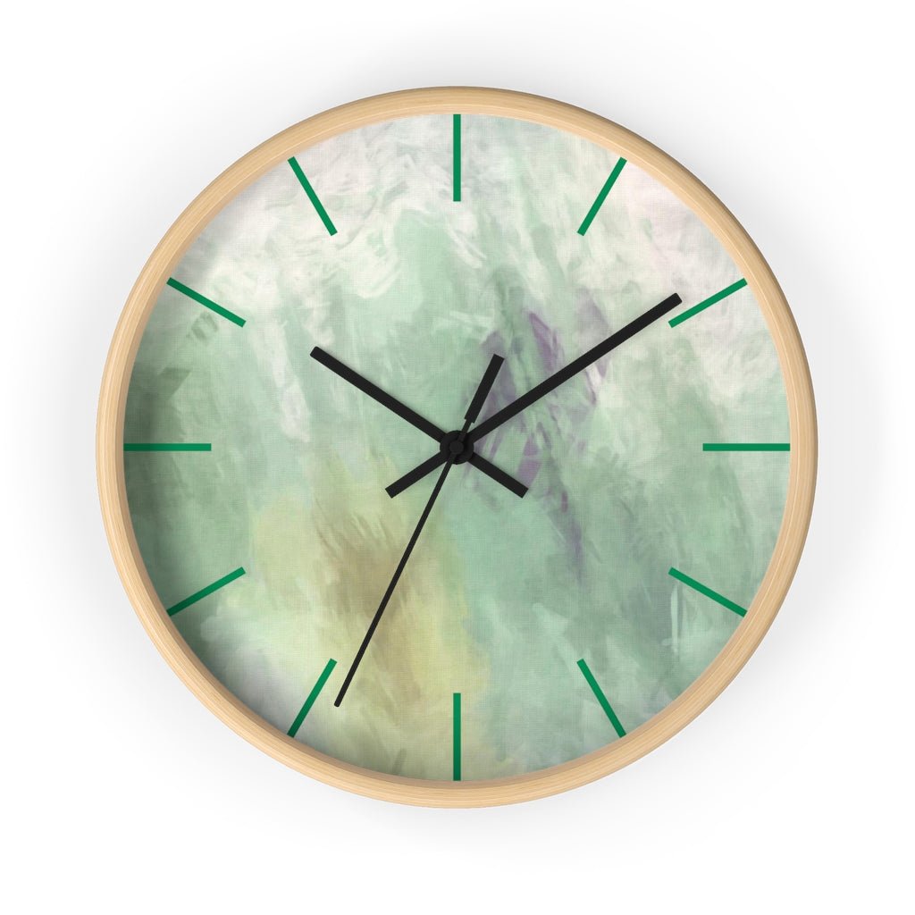Abstract 10" Wood Wall Clock | Sage Green - Wall Clock