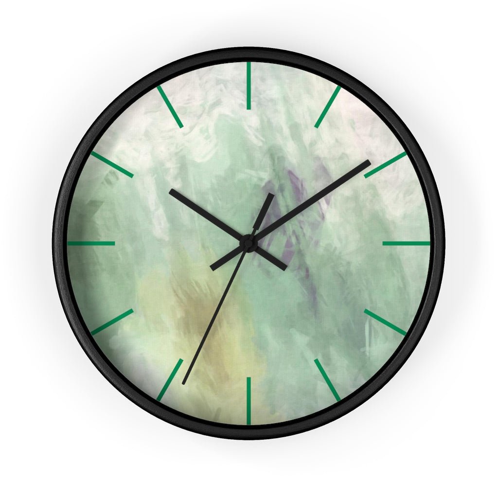 Abstract 10" Wood Wall Clock | Sage Green - Wall Clock
