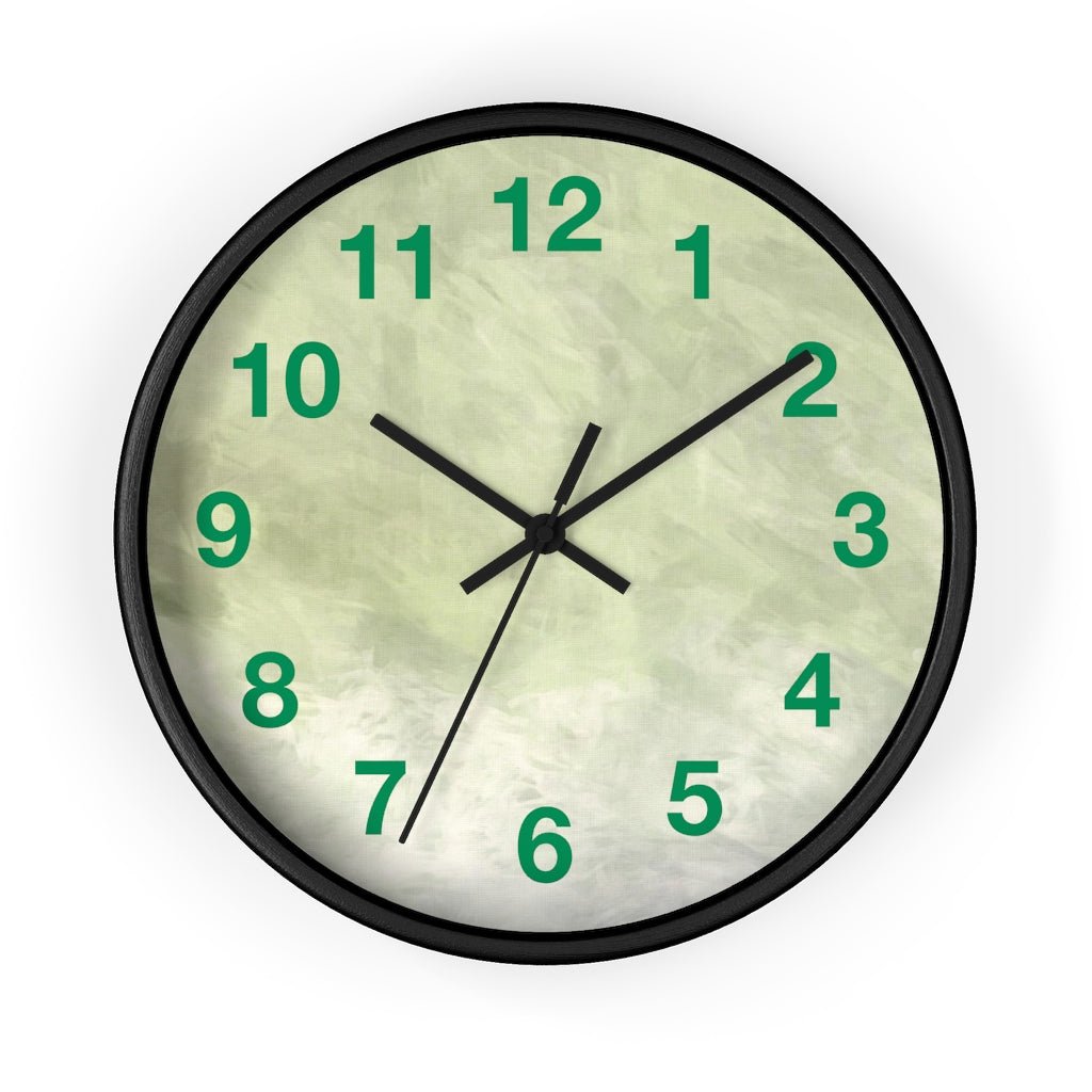 Abstract 10" Wood Wall Clock | Sage Green - Wall Clock