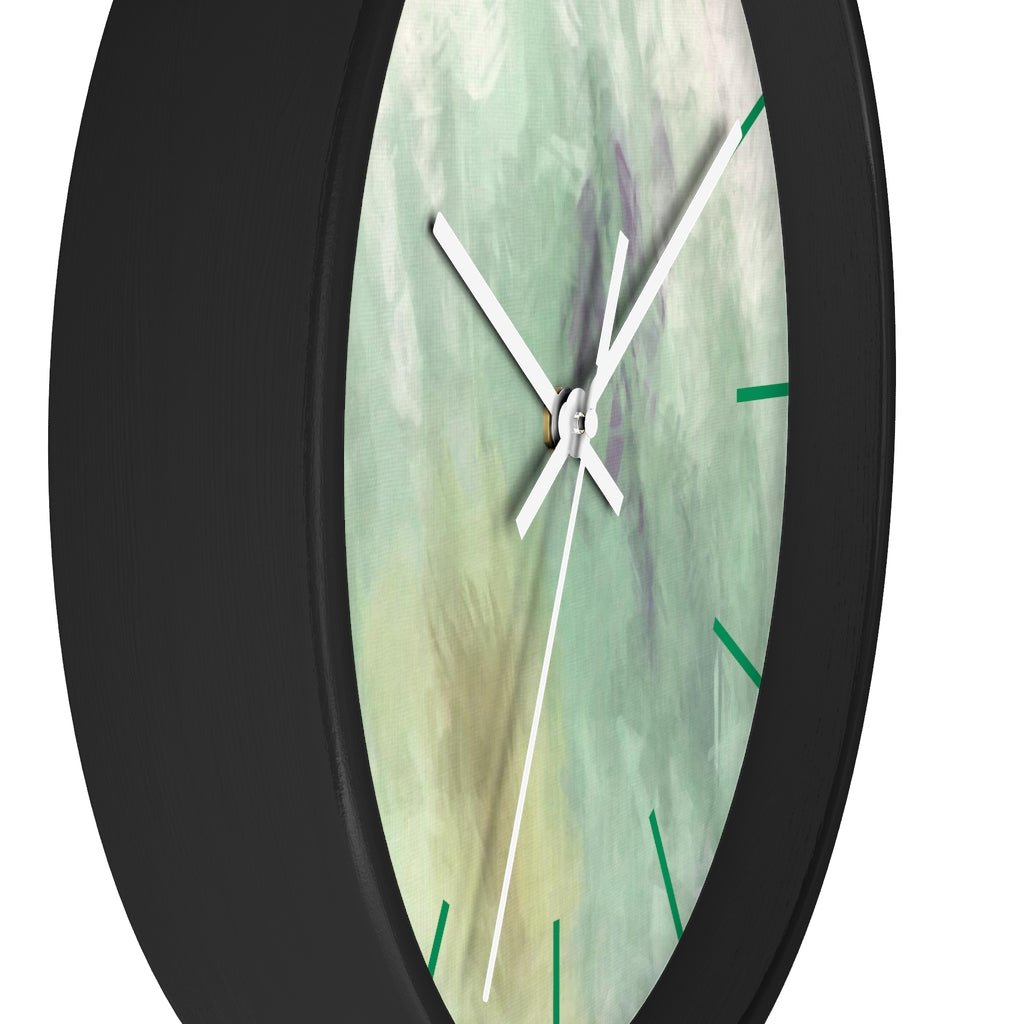 Abstract 10" Wood Wall Clock | Sage Green - Wall Clock
