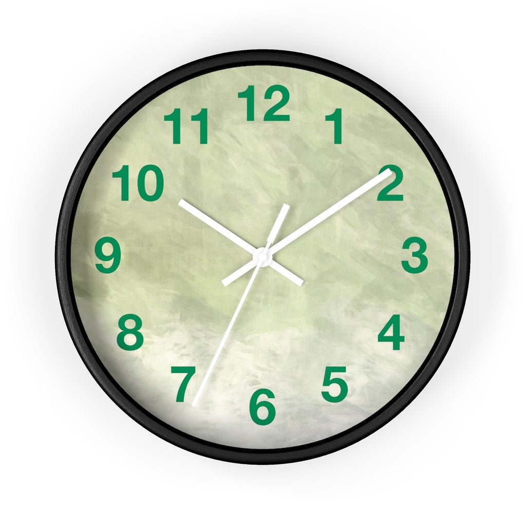 Abstract 10" Wood Wall Clock | Sage Green - Wall Clock