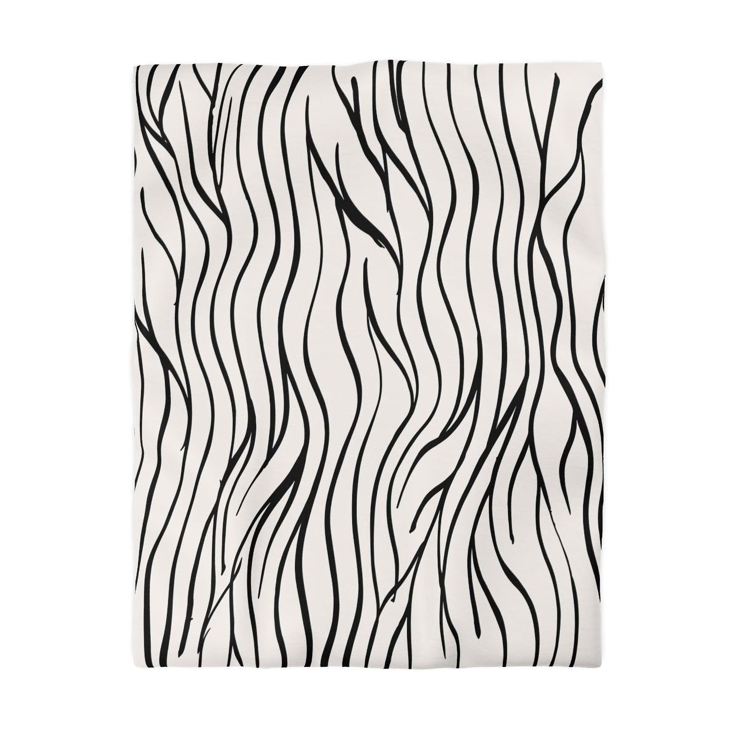 a square with a repeating pattern of black and white lines, creating a visually striking and abstract design.