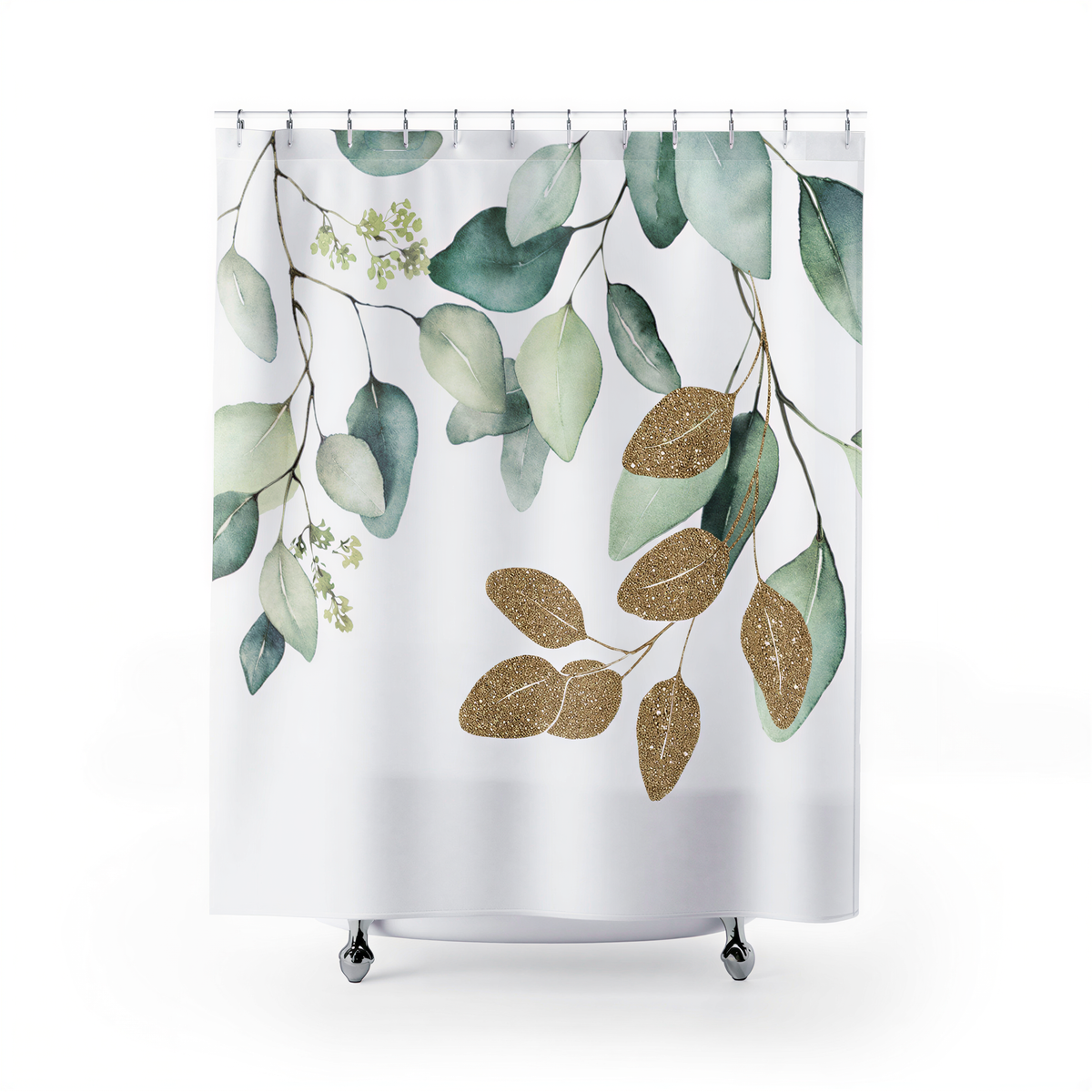 modern boho fabric shower curtain