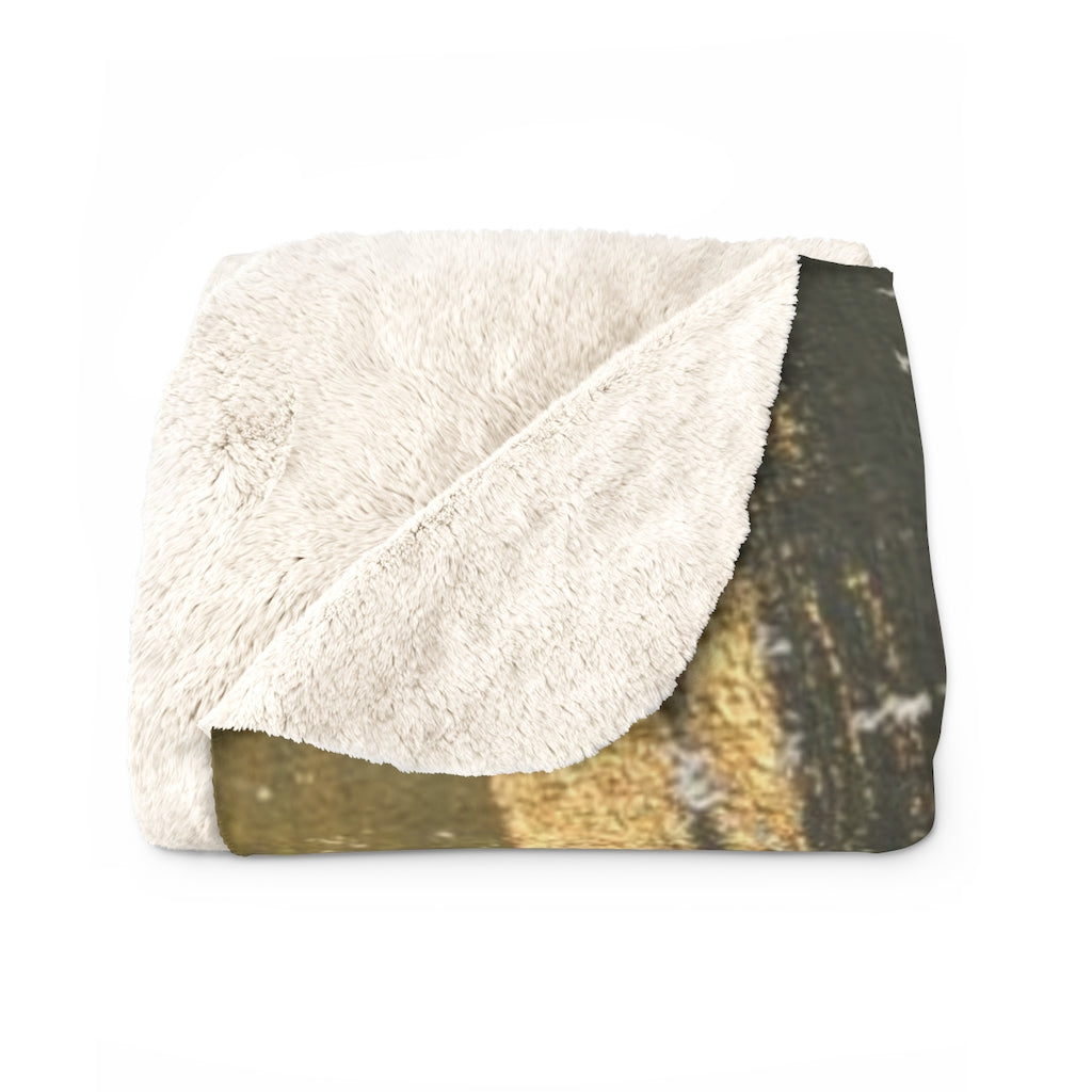 Acrylic Comfy Blanket | Brown Gold Earth Tones