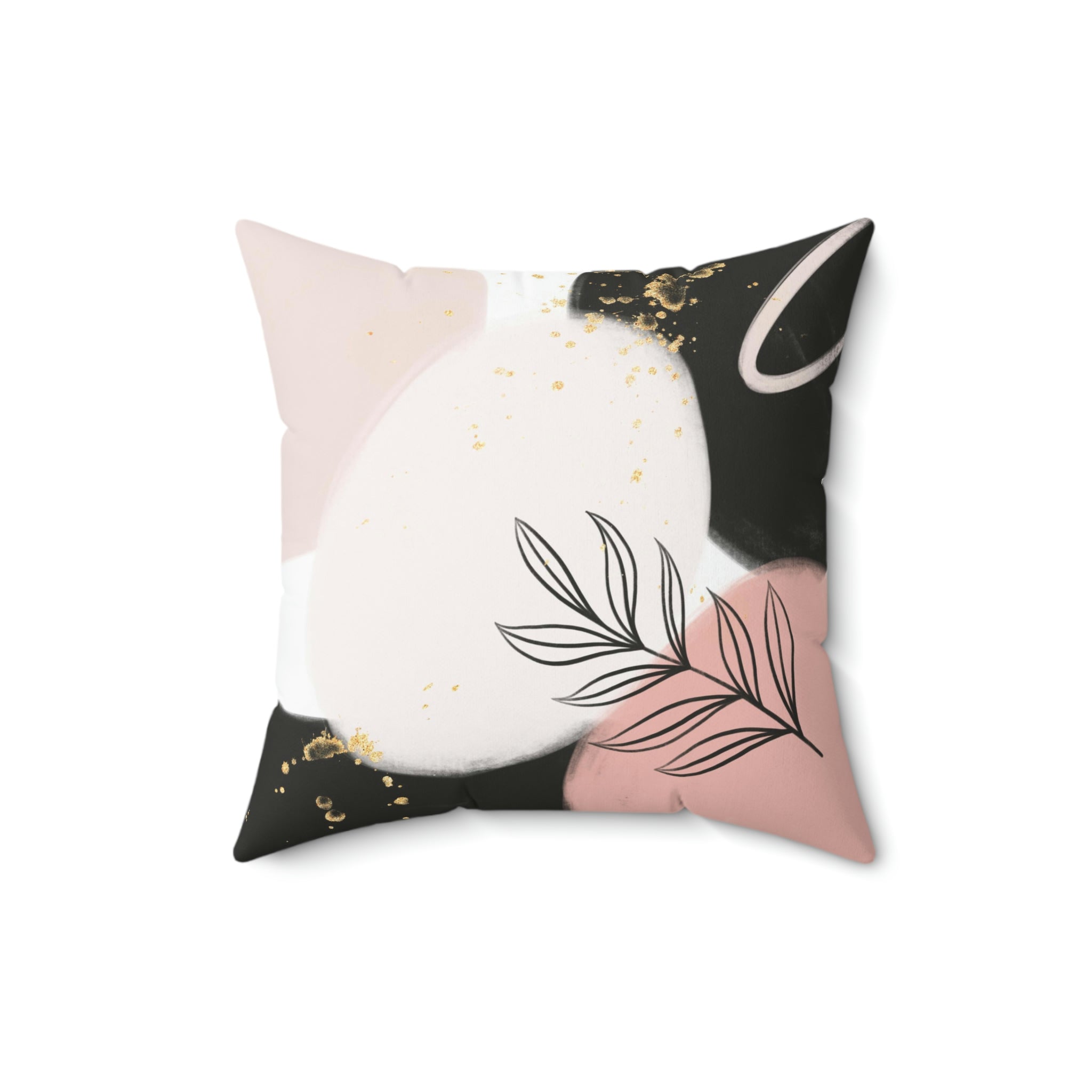 Abstract Pillow Cover | Black Pink Cream