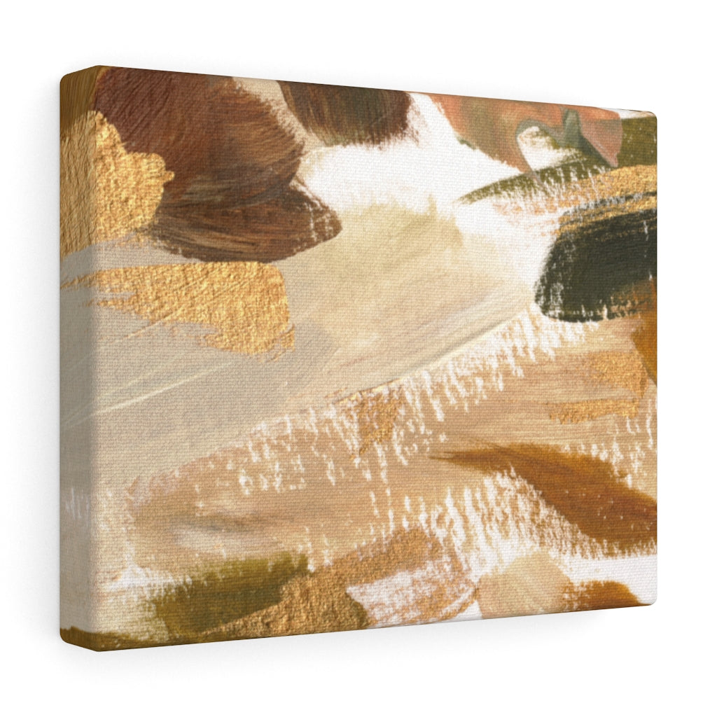 ABSTRACT WALL CANVAS ART | Brown White Beige Green