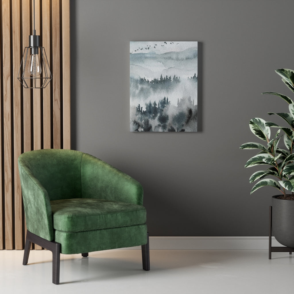 Nature Wall Canvas Art | Gray Woodlands