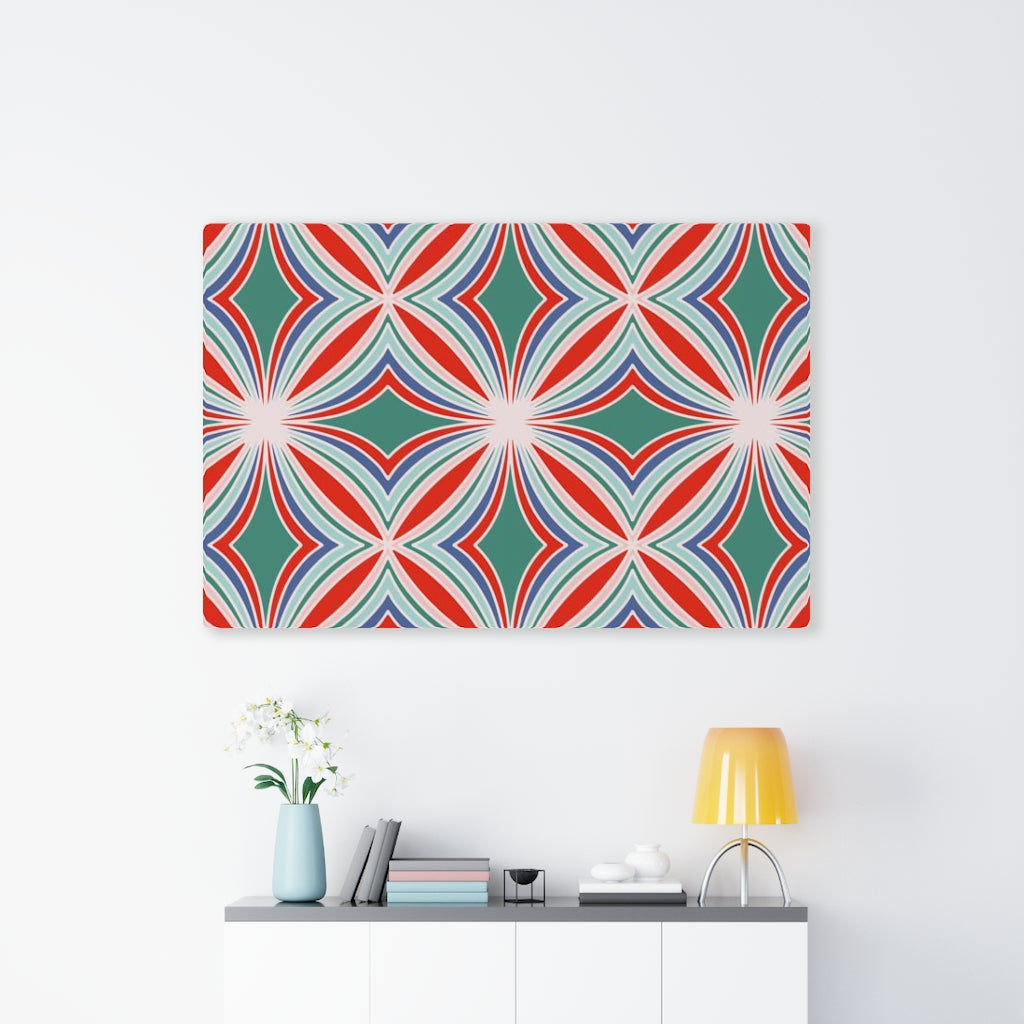 Abstract Canvas Art | Red Green