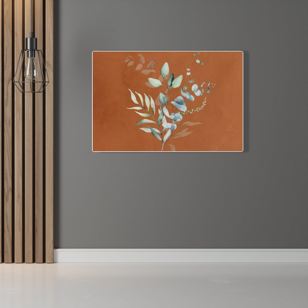 FLORAL WALL CANVAS ART | Terracotta Green Eucalyptus