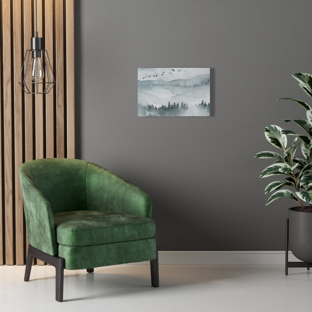 Nature Wall Canvas Art | Gray Woodlands