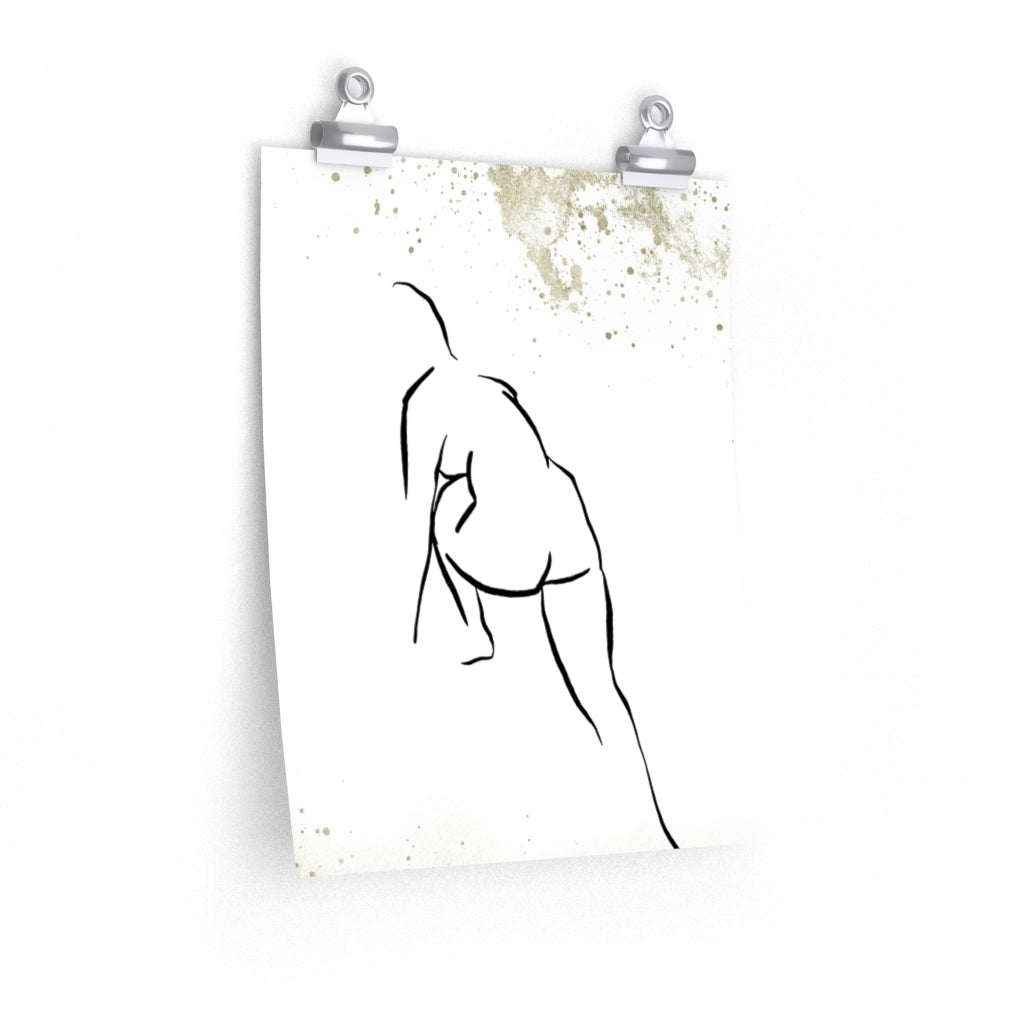 Female Art | White Art Print | Poster