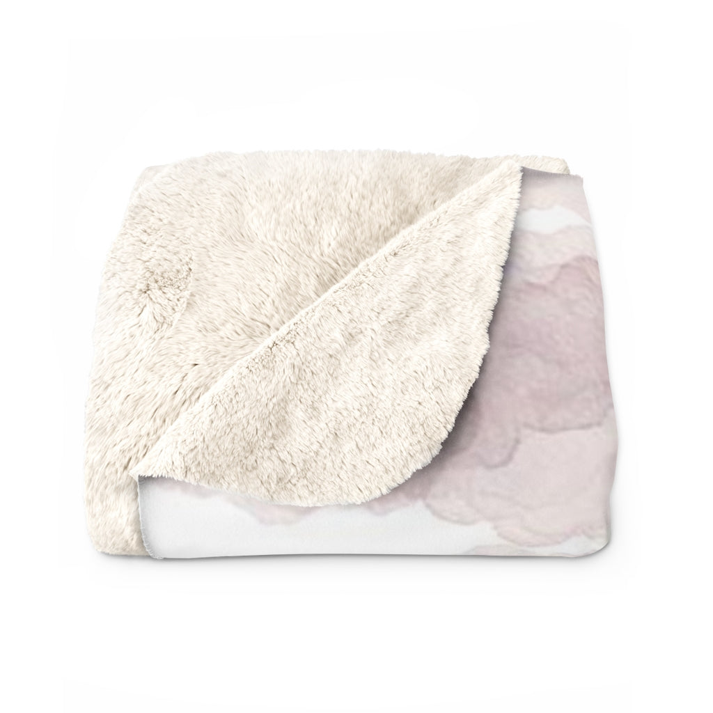 Clouds Comfy Blanket | Small Puffy White Pink