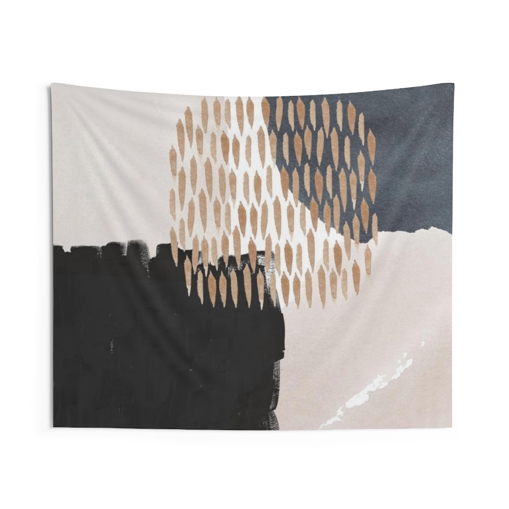 Abstract Tapestry | Beige Black Brown