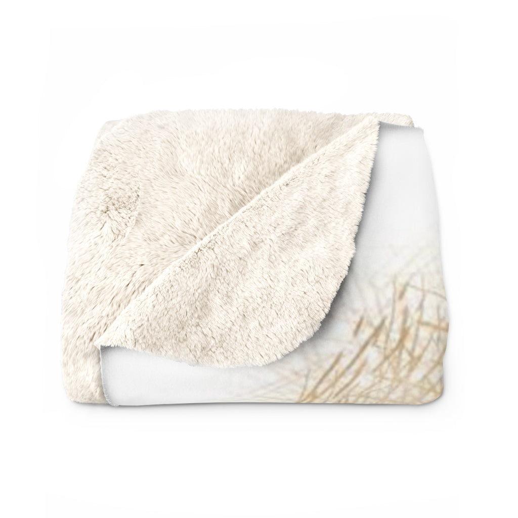 Floral Comfy Blanket | White Gold Mauve