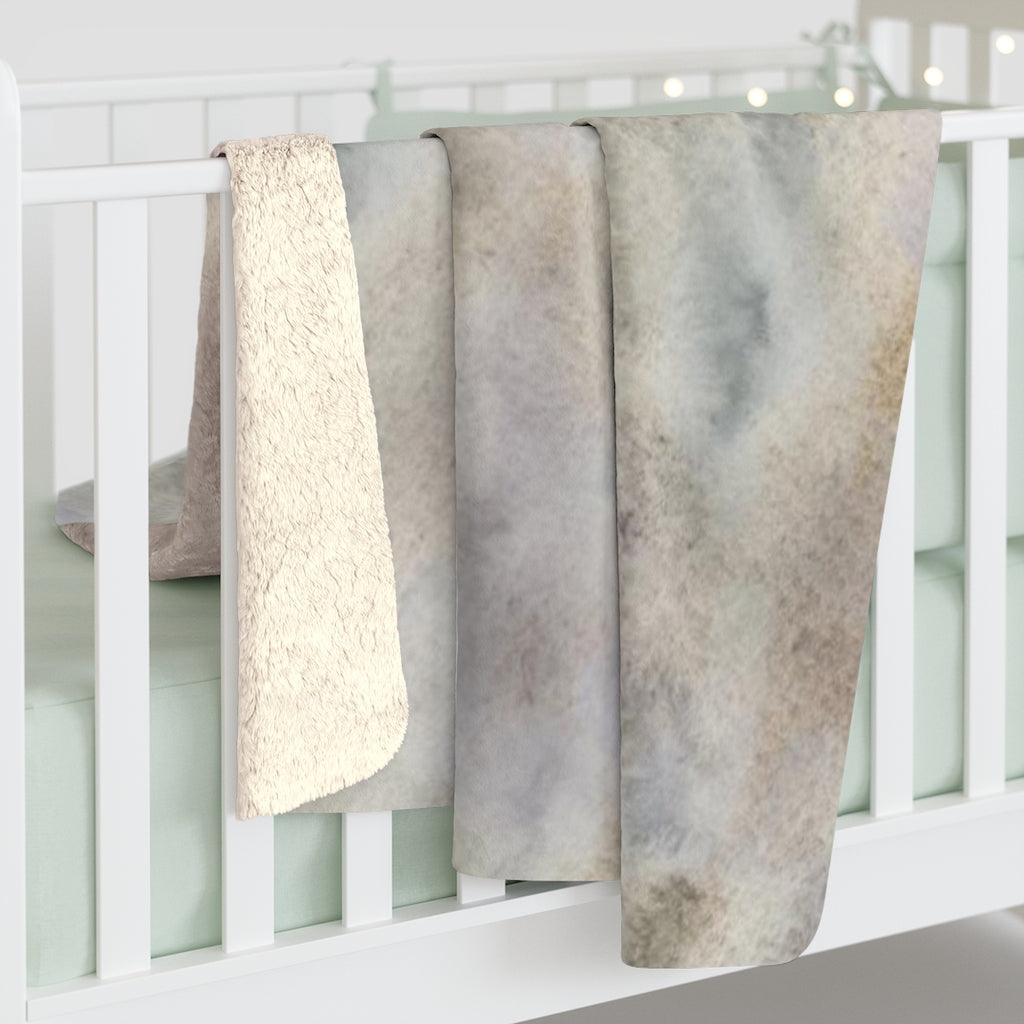 Abstract Comfy Blanket | Beige White Ombre