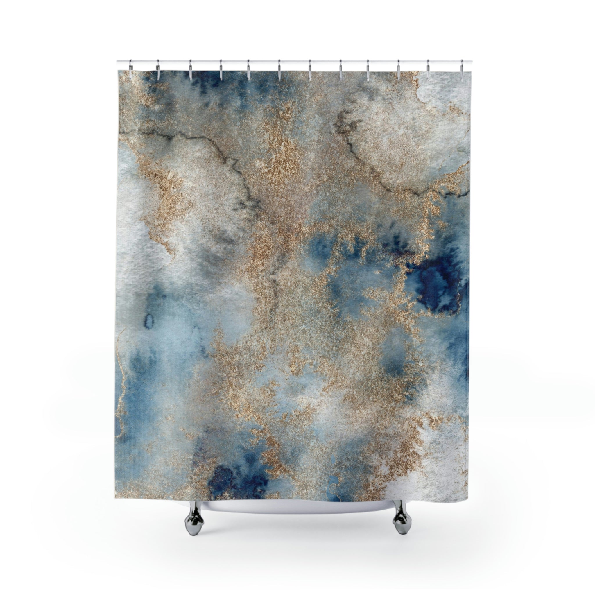 modern boho fabric shower curtain