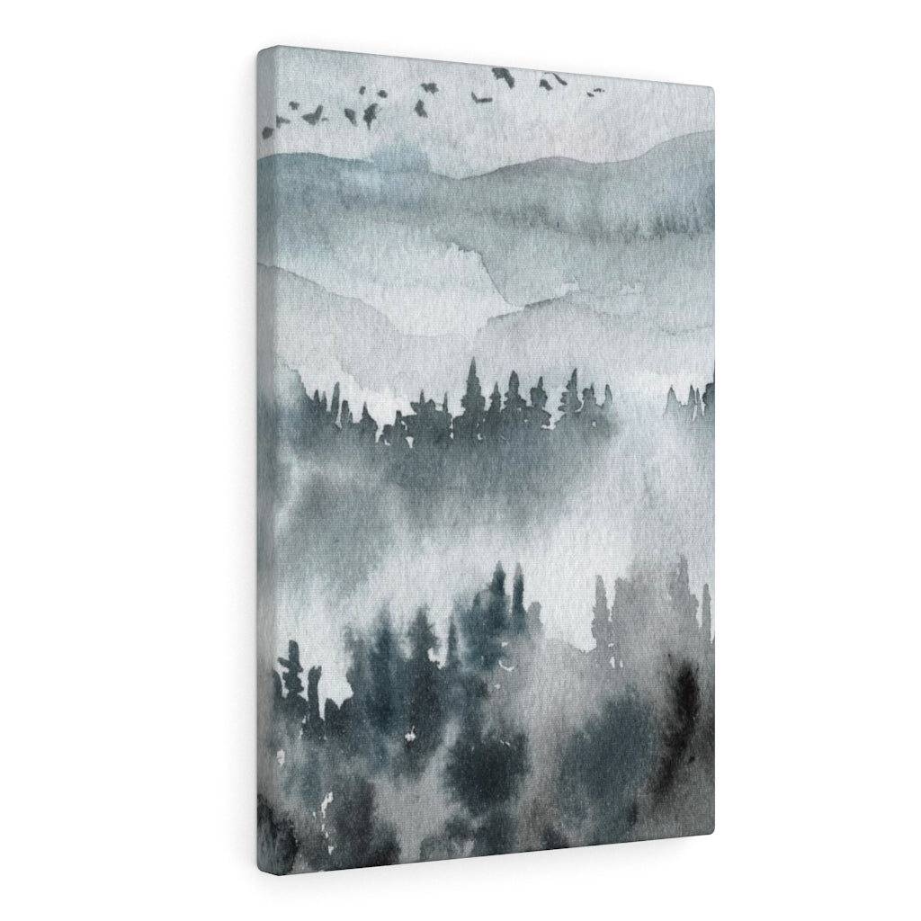 Nature Wall Canvas Art | Gray Woodlands