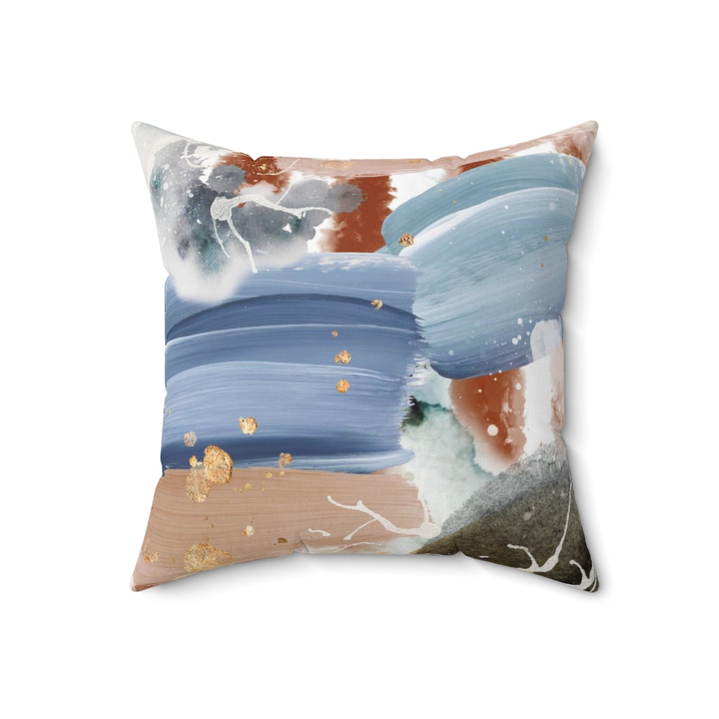 Abstract Pillow Cover | Blue Beige