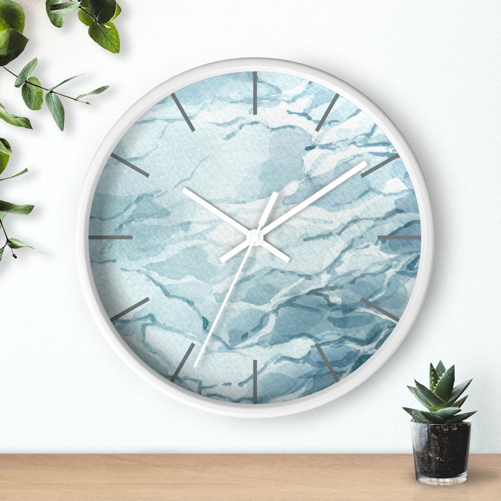 Ocean Blue | Wood Wall Clock 10"