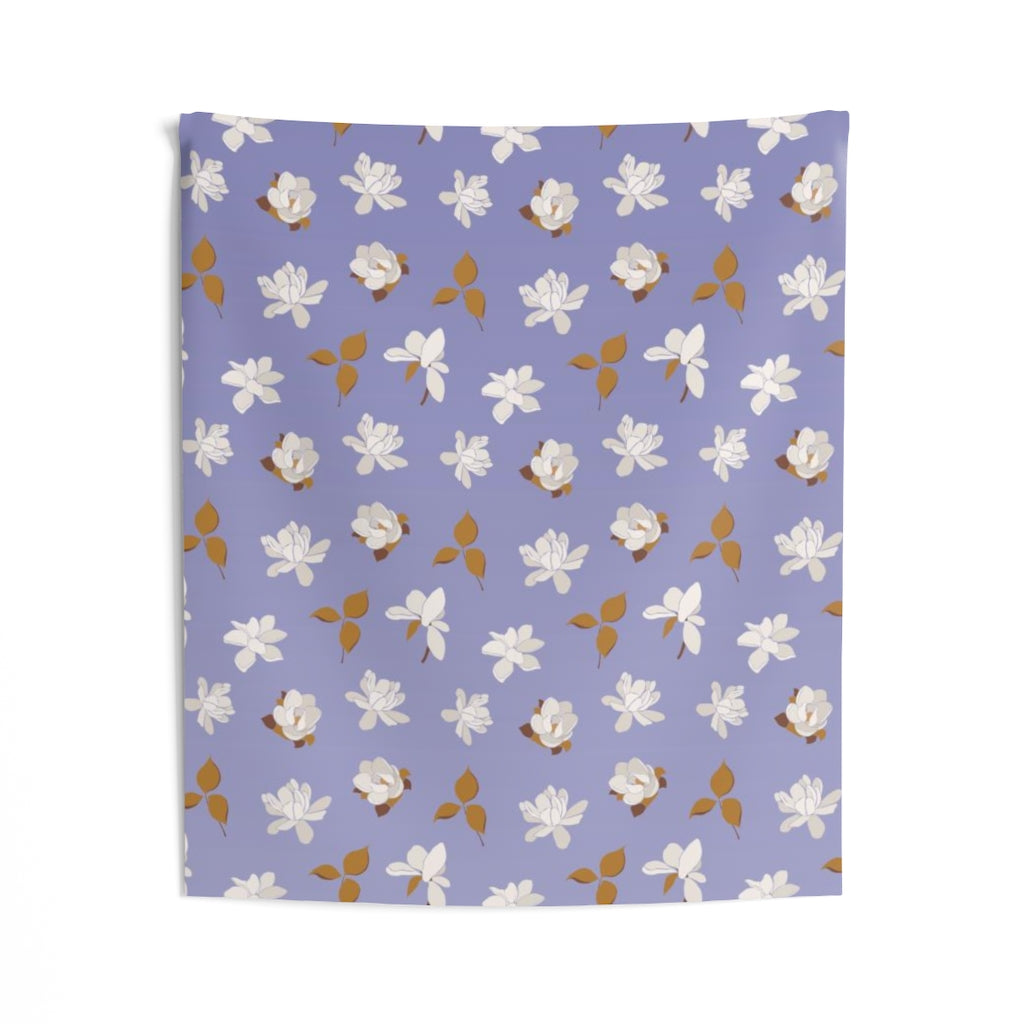 Floral Tapestry | Pastel Purple White Brown