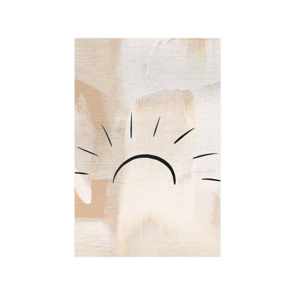 Abstract Terracotta Art Prints | Cream Beige White