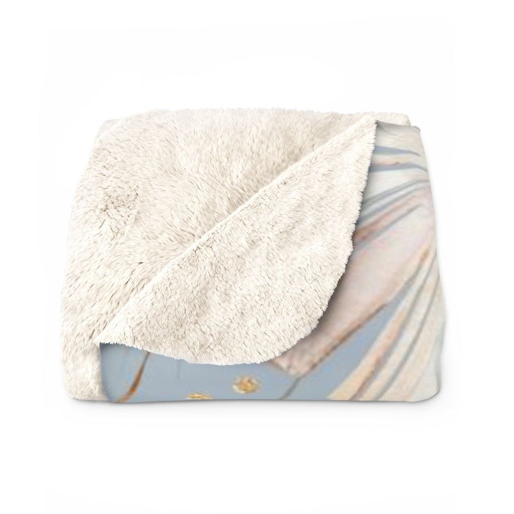 Floral Comfy Blanket | Beige Cream Orchids