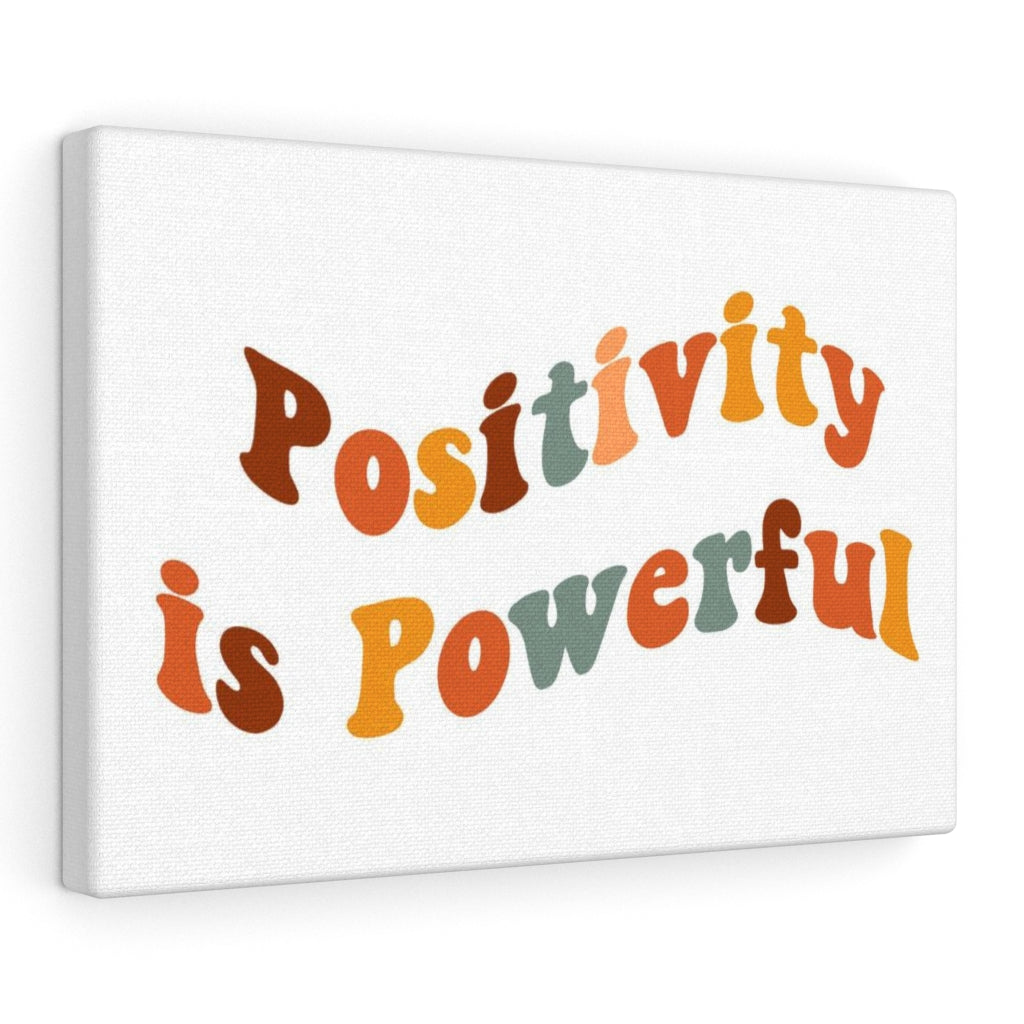 WITH SAYING WALL CANVAS ART | Red Yellow White | Positivity Is Powerful