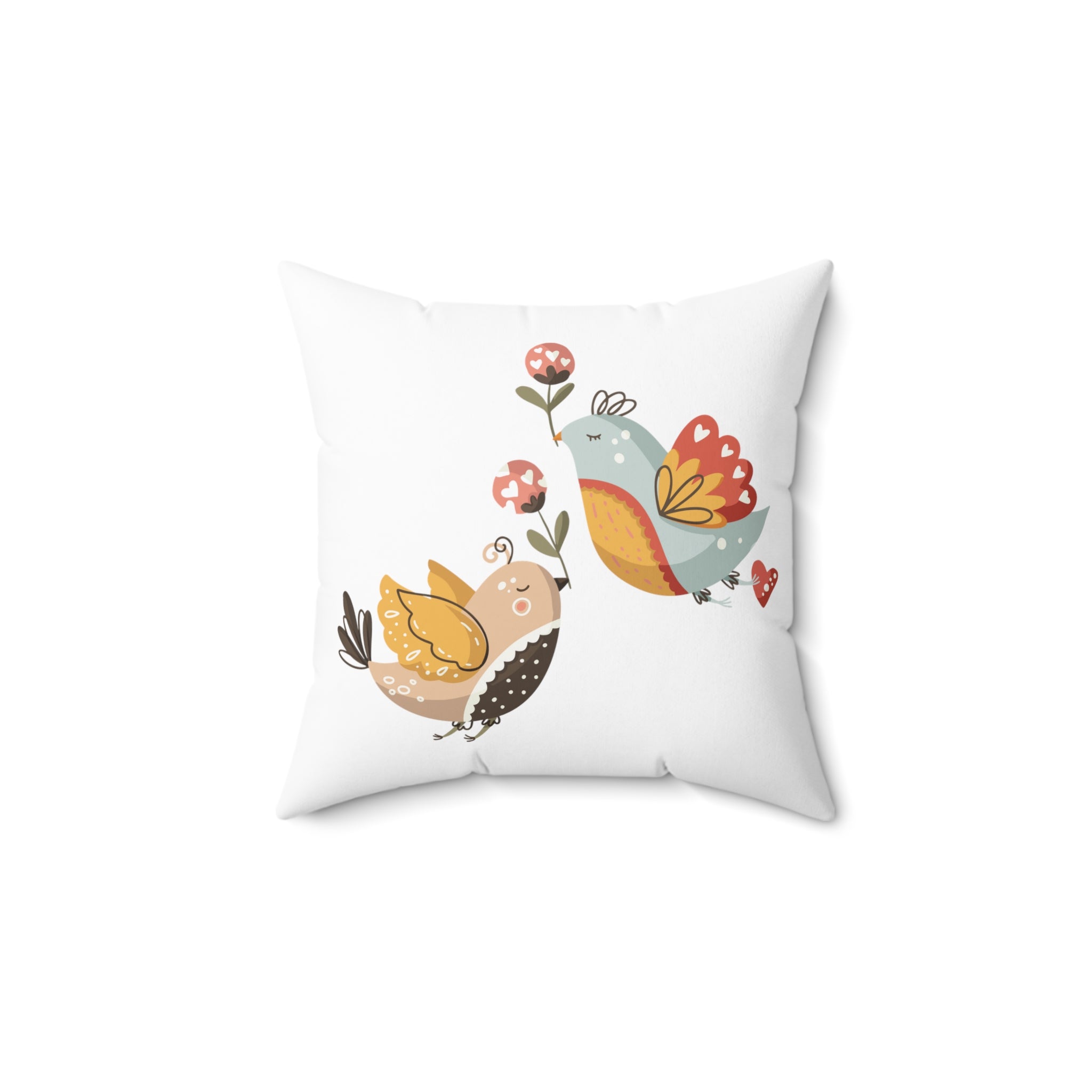 Swedish Folklore Pillow Cover | Love Birds